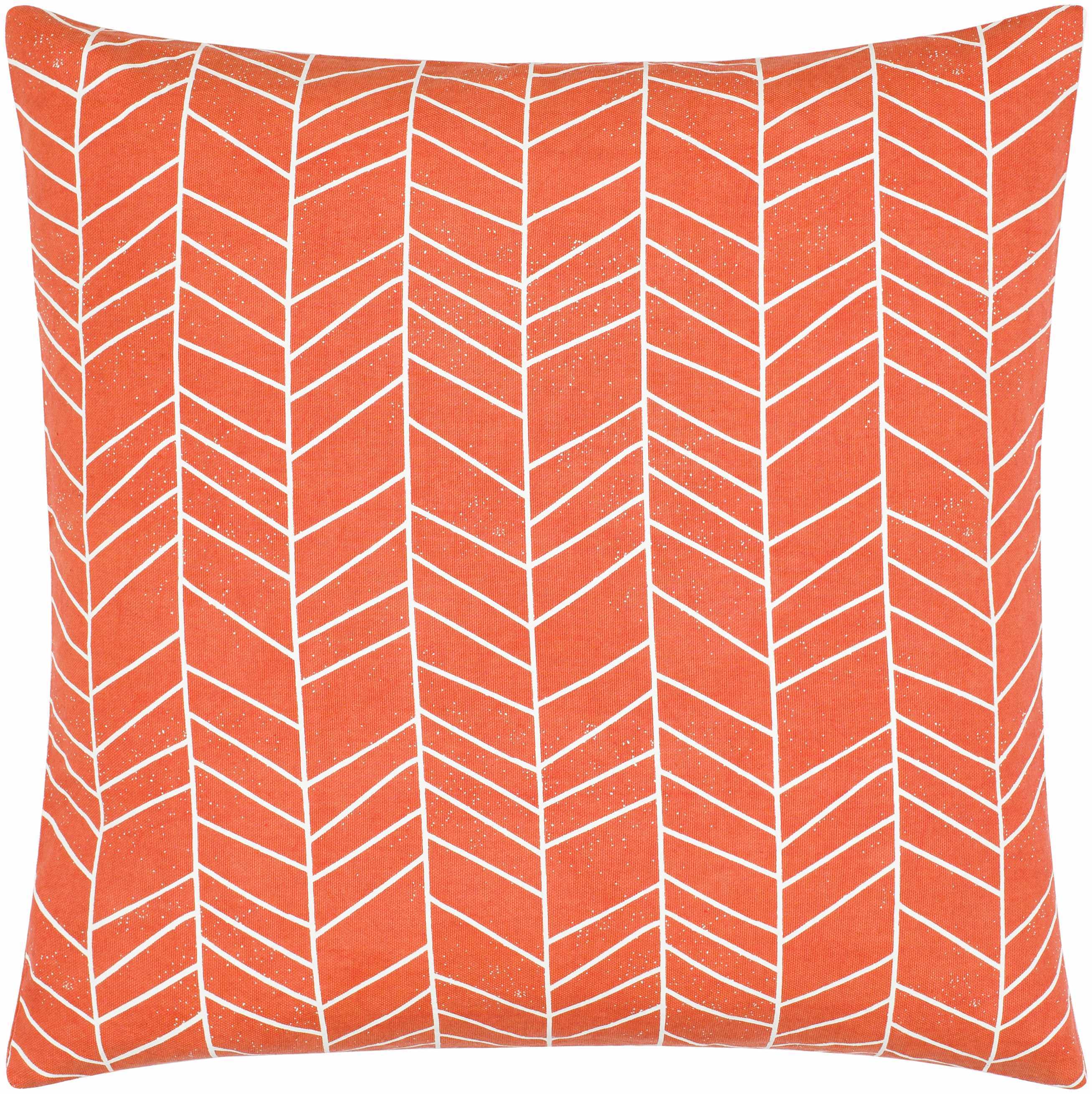 Bayat Orange Chevron Pattern Accent Pillow - Clearance-0