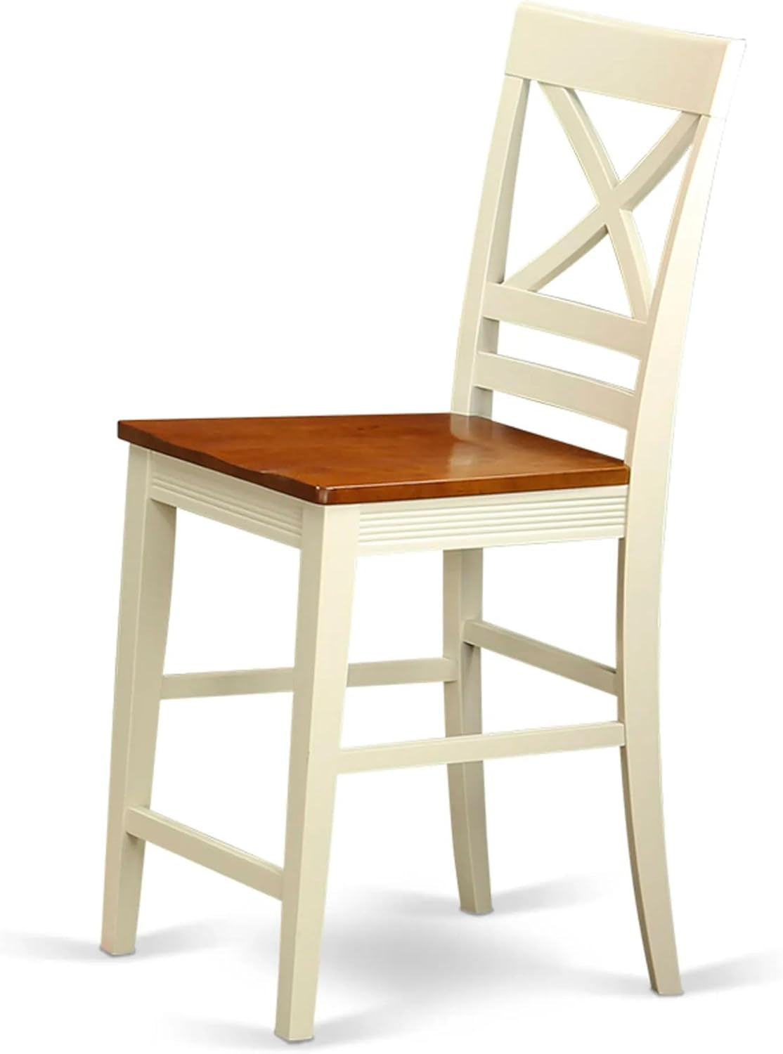 Quincy Counter Height Bar Stool Set Of 2 Buttermilk And Cherry