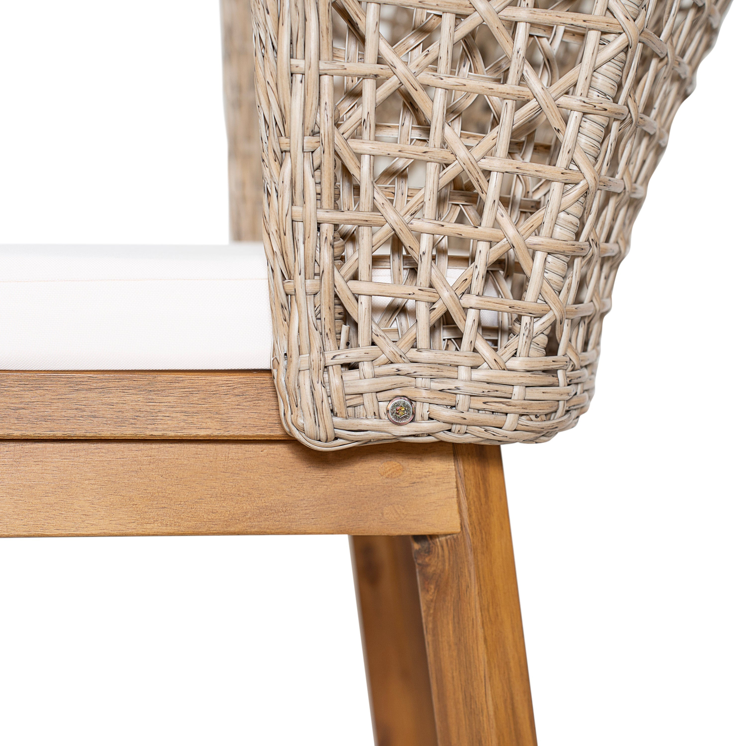 Outdoor Acacia Wood Bar Stools (Set of 2)