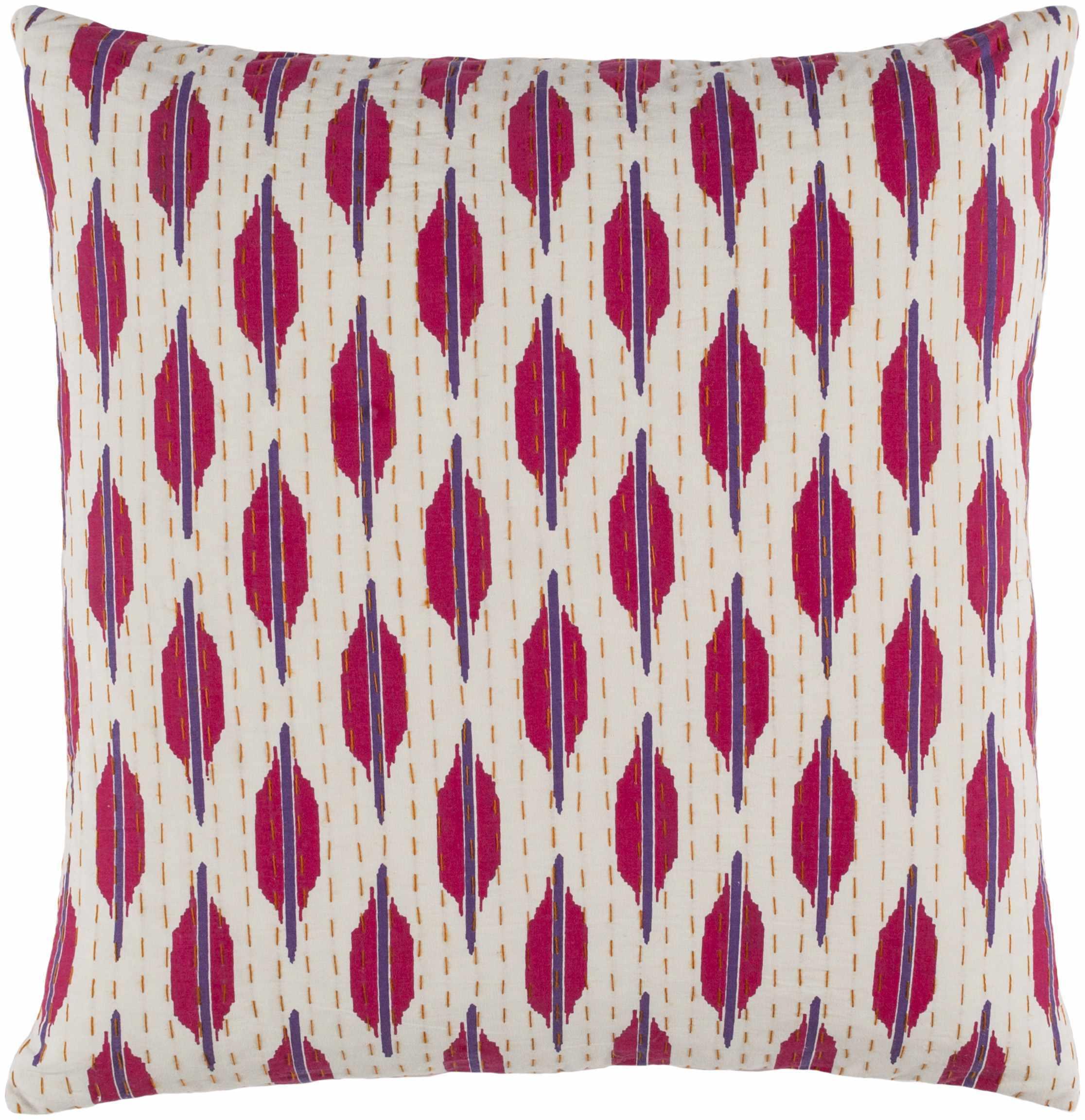Bedworth Red Ikat Pattern Throw Pillow - Clearance - PRHOMZ