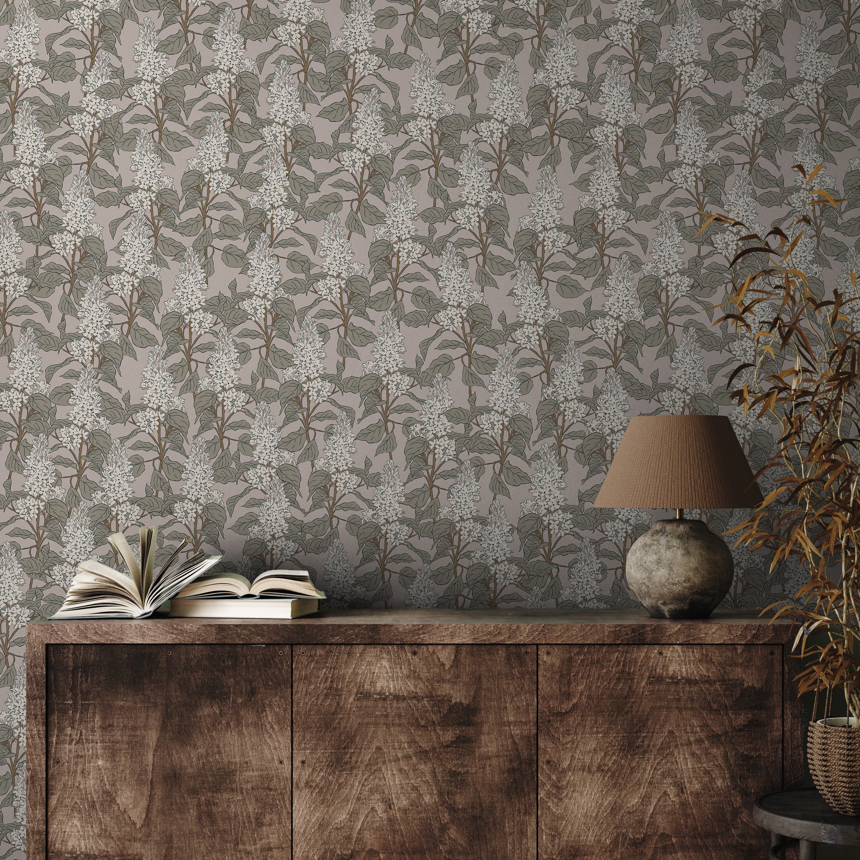 Lilac Wallpaper by Brittany Polatis Design