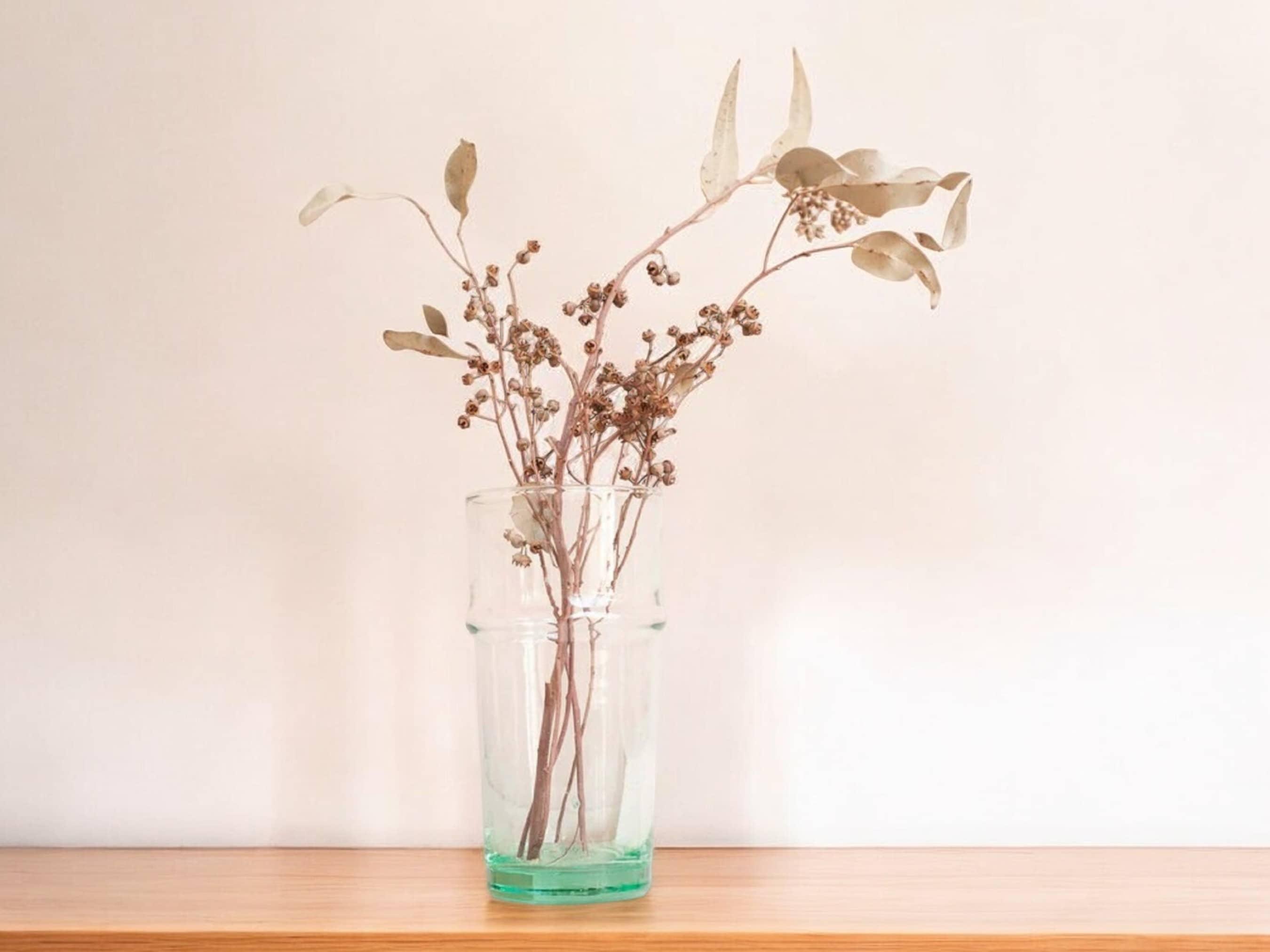 Handmade Moroccan Beldi Carafe - Recycled Glass Vase with Unique Artisanal Charm - PRHOMZ