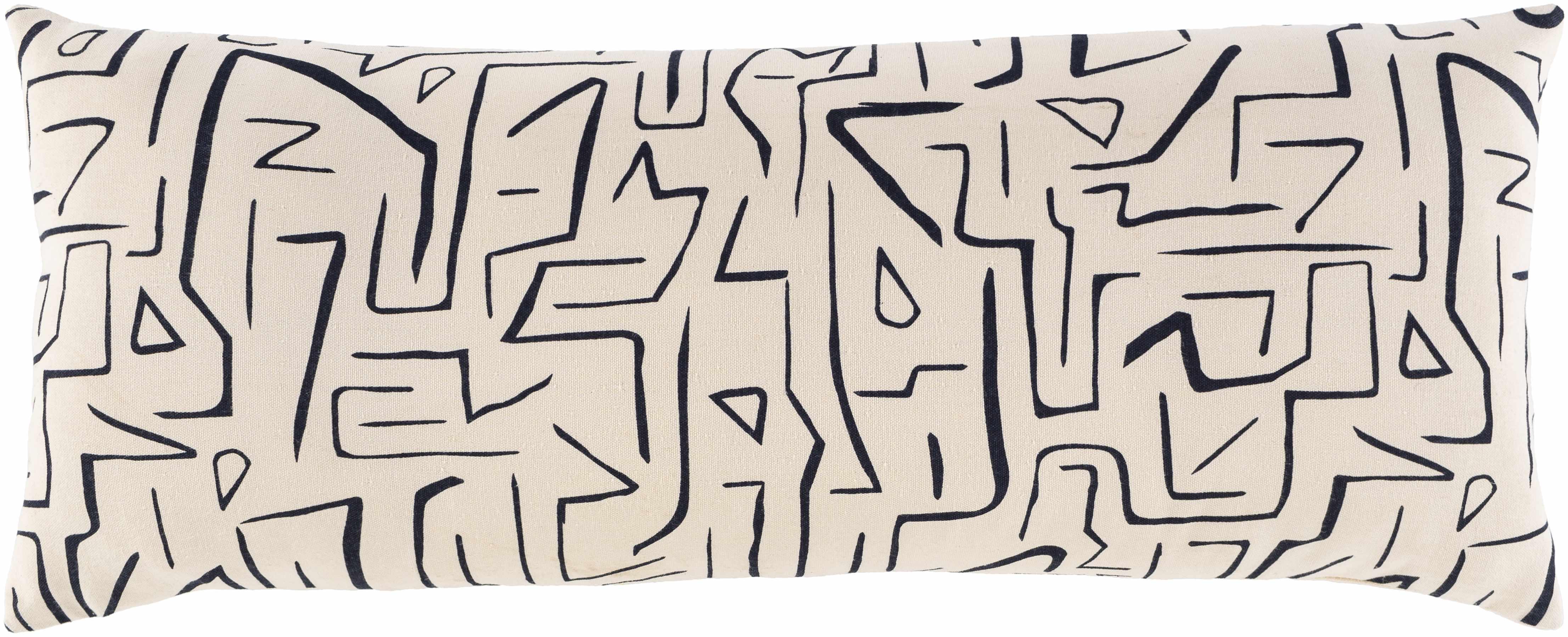 Belgrave Abstract Line Art Lumbar Pillow - PRHOMZ