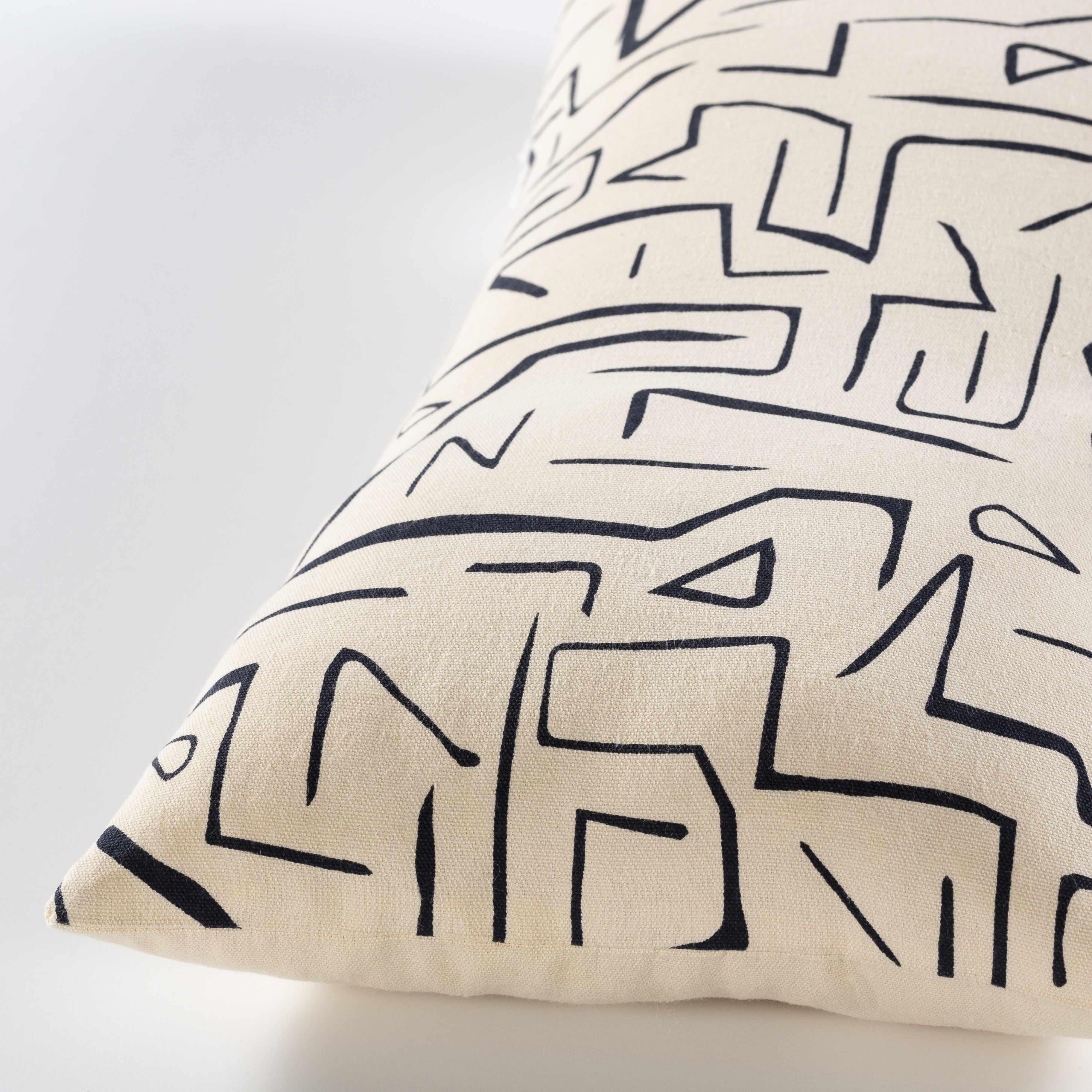 Belgrave Abstract Line Art Lumbar Pillow - PRHOMZ