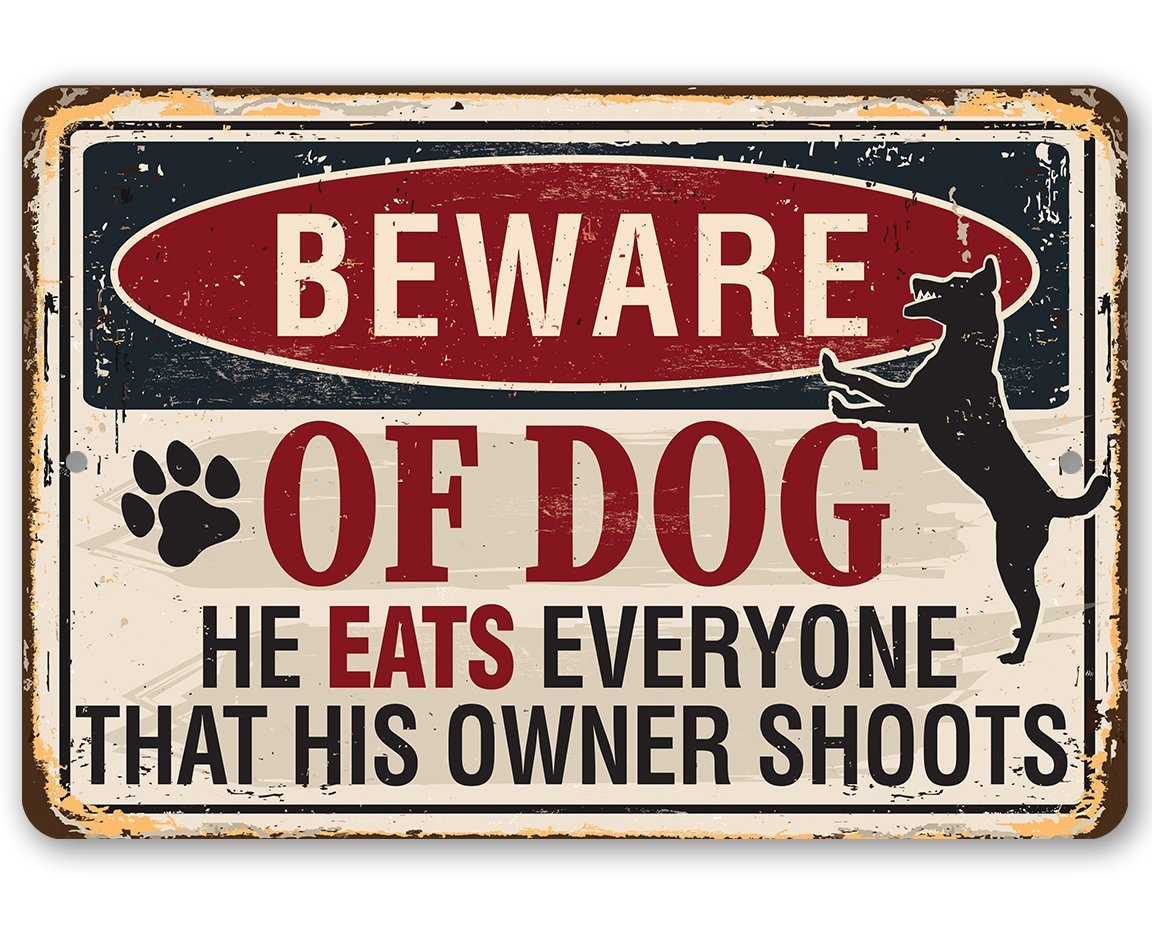 Beware of Dog - Metal Sign