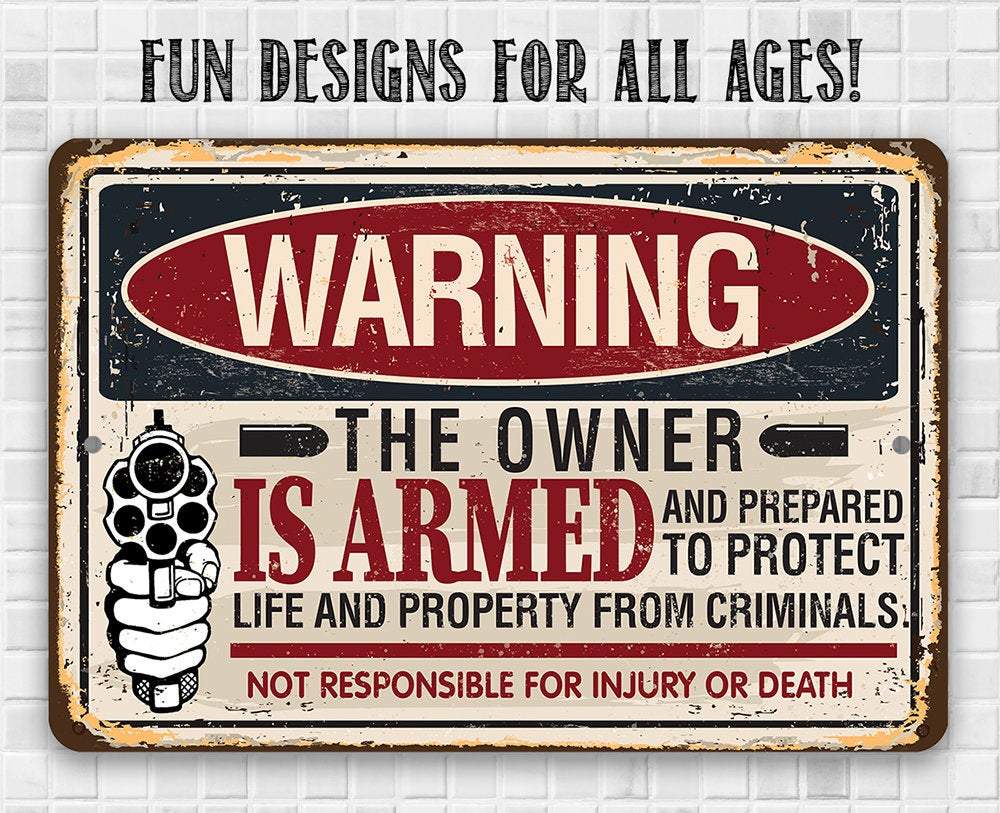 Beware Property Protected - Metal Sign