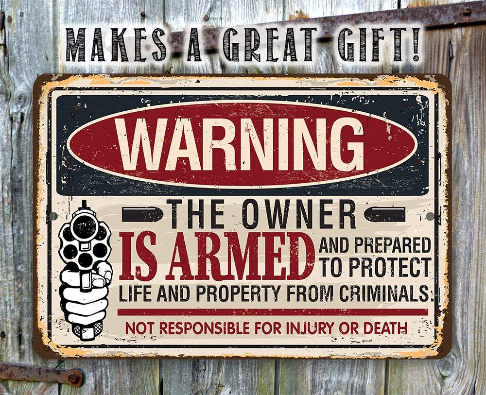 Beware Property Protected - Metal Sign