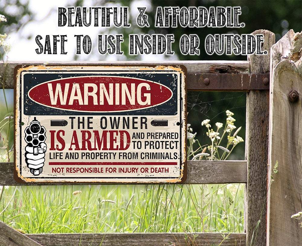 Beware Property Protected - Metal Sign