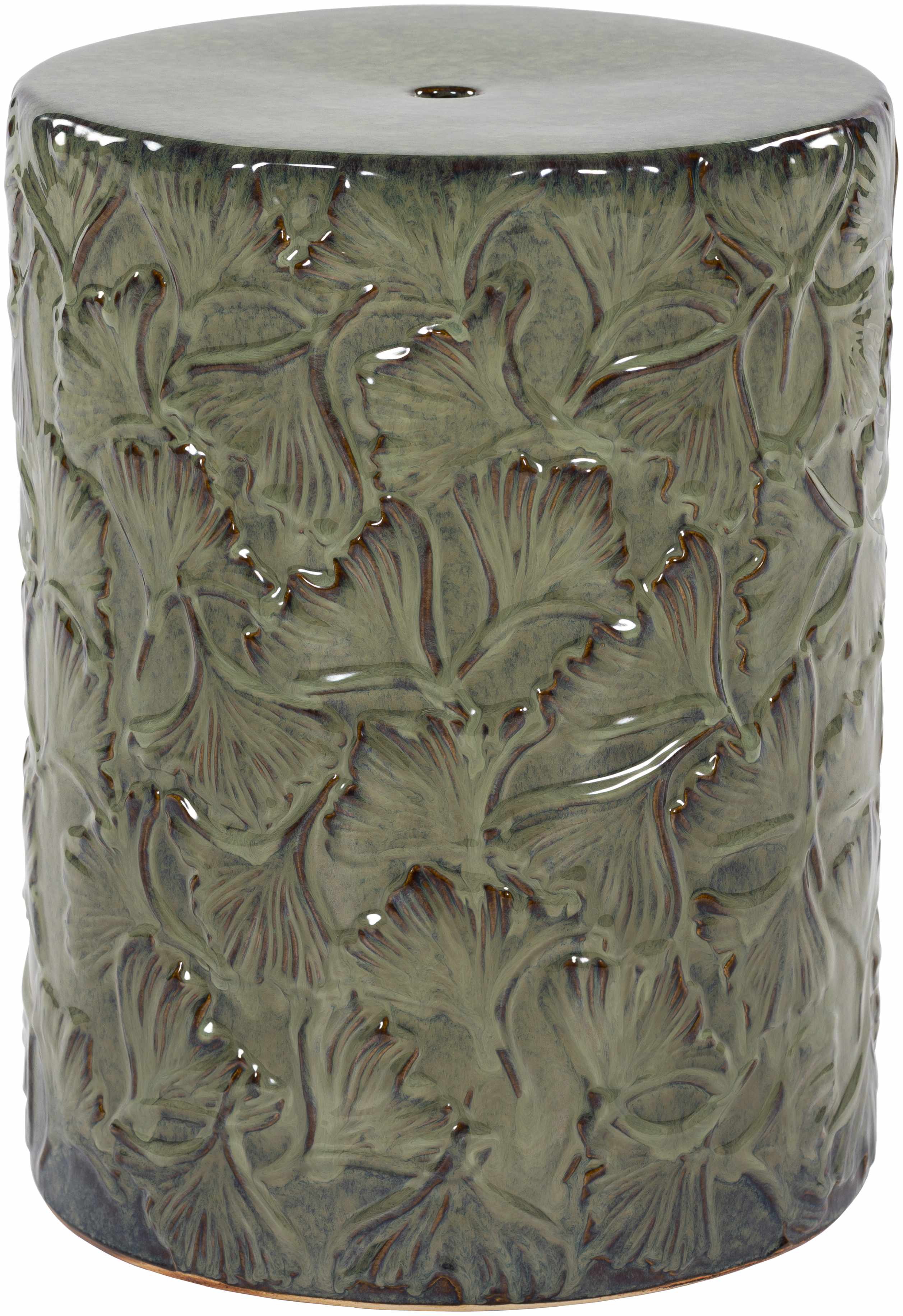 Natividad Vintage Floral Ceramic Stool-0