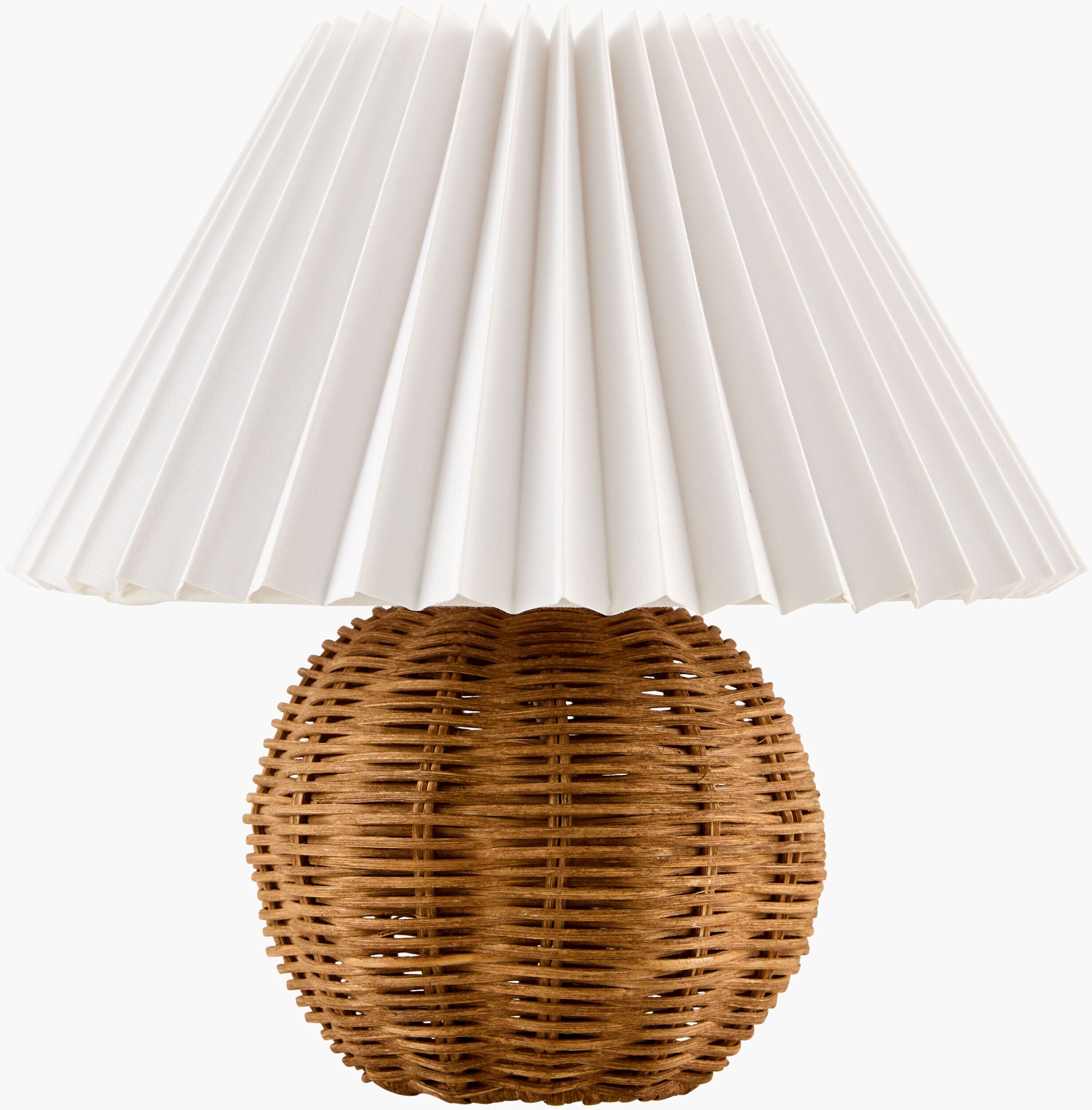 Soft Orange Traditional Table Lamp with rattan details for bedside or console tables-0