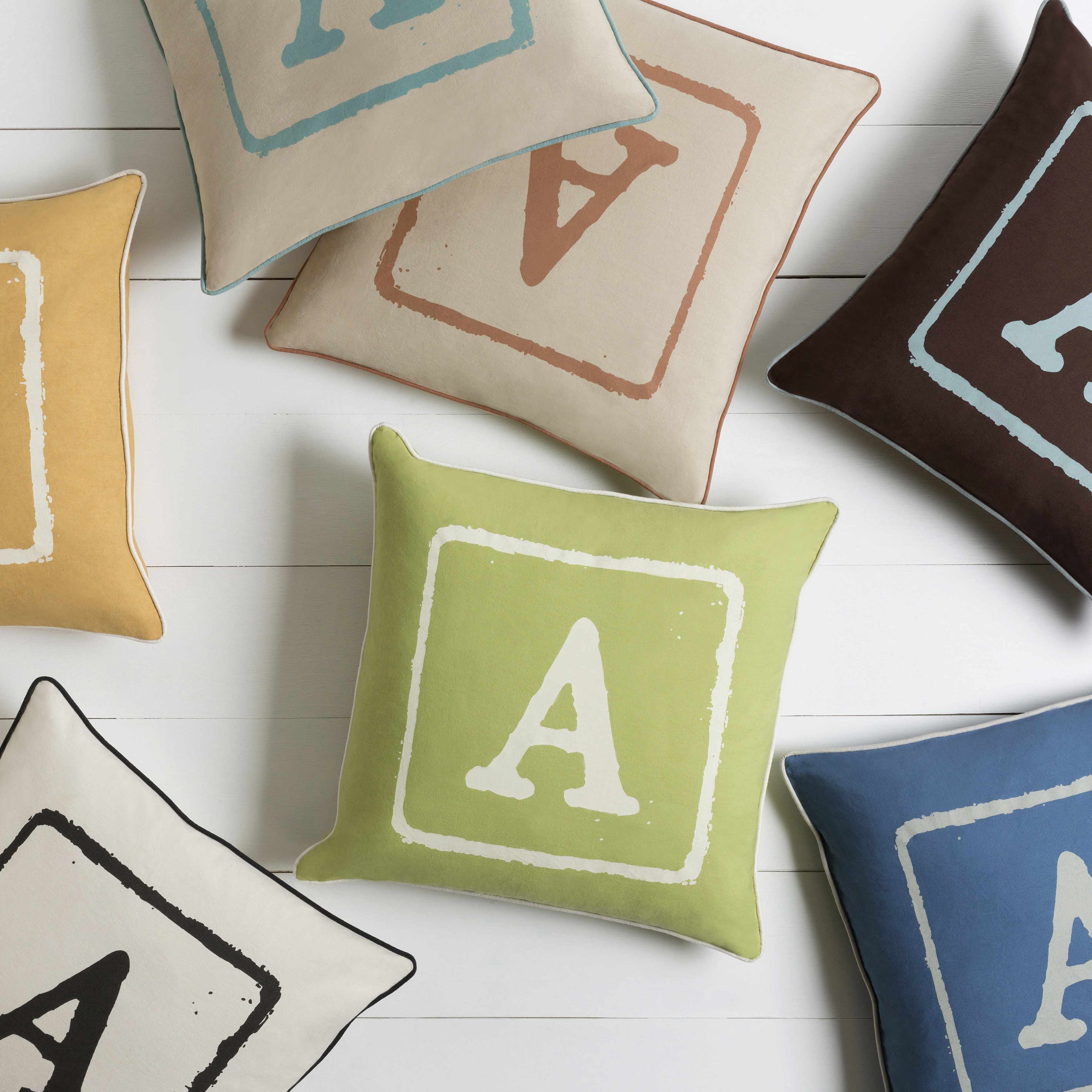 Wanguri Letter A Throw Pillow - Clearance-1