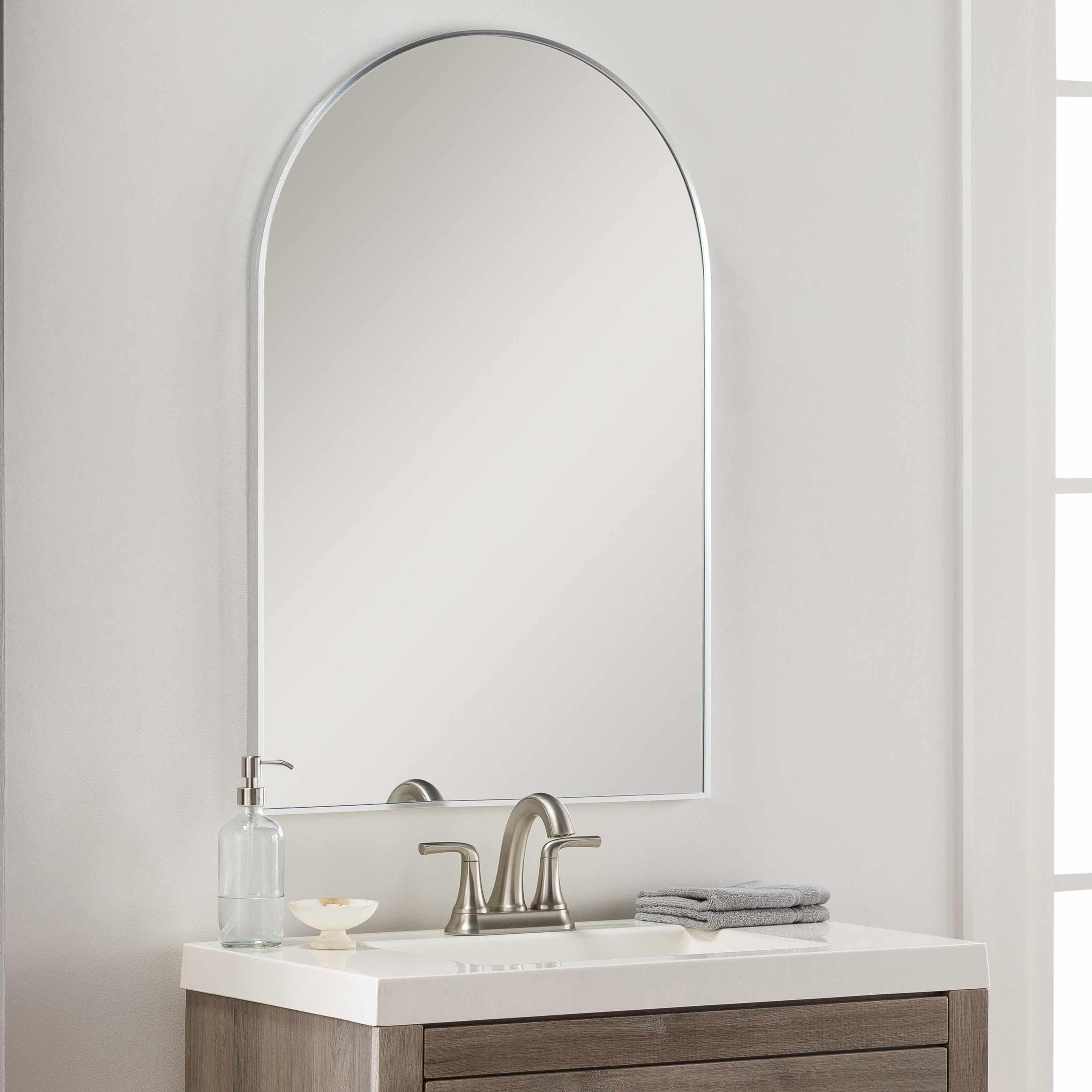 Brembilla Silver Gray Contemporary Mirror - PRHOMZ