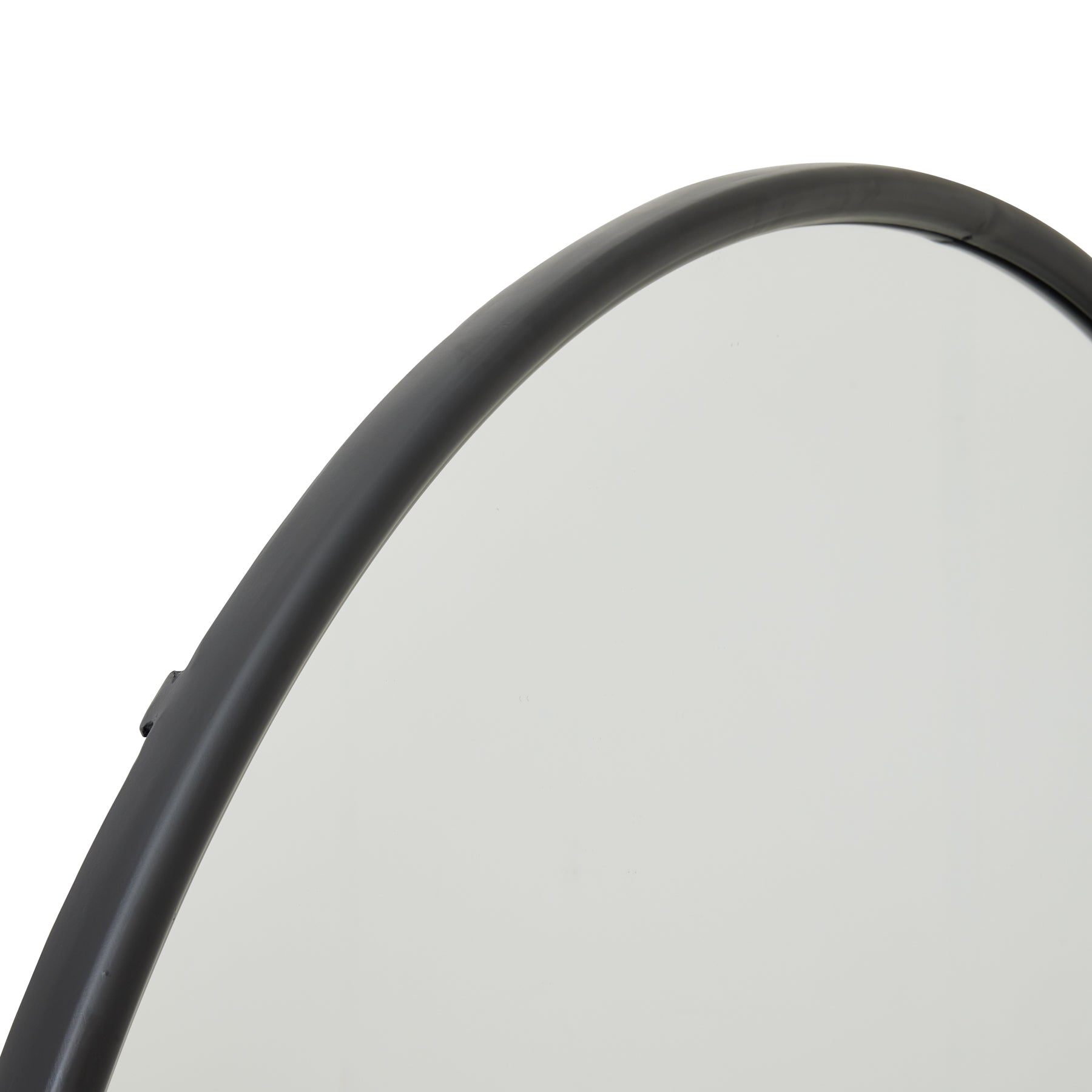 Black Large Circular Metal Wall Mirror 120cm-1