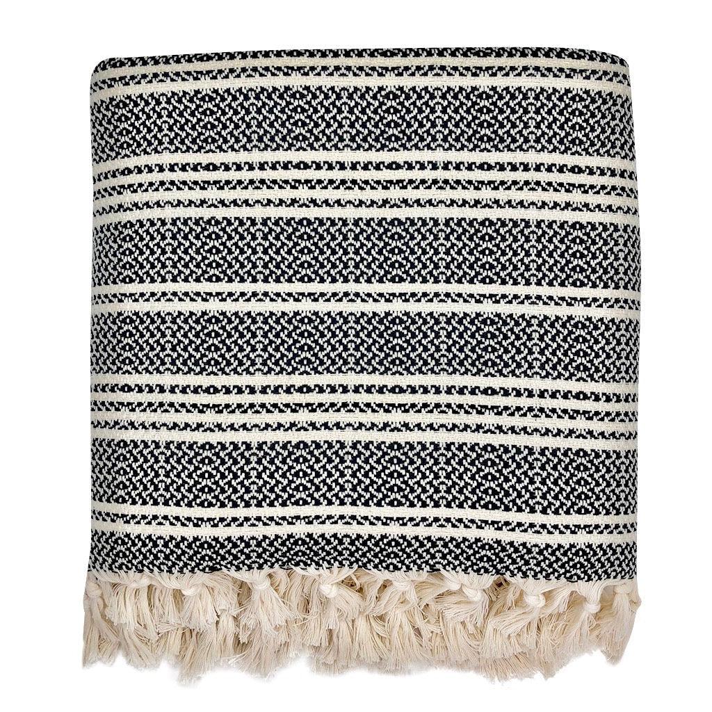 Woven Stripe Turkish Throw - PRHOMZ