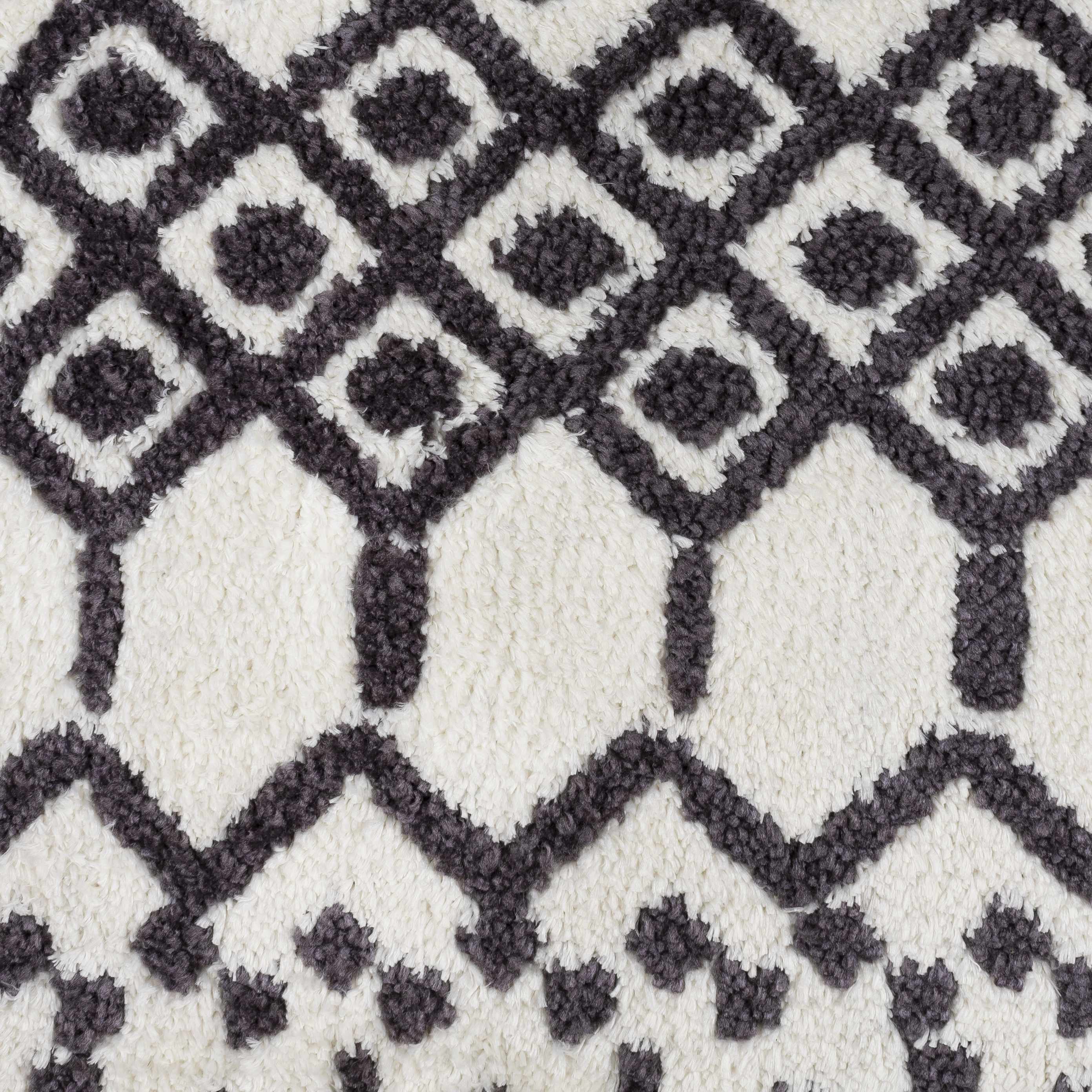 Binalan Black White Geometric Tassel Accent Pillow - Clearance-1