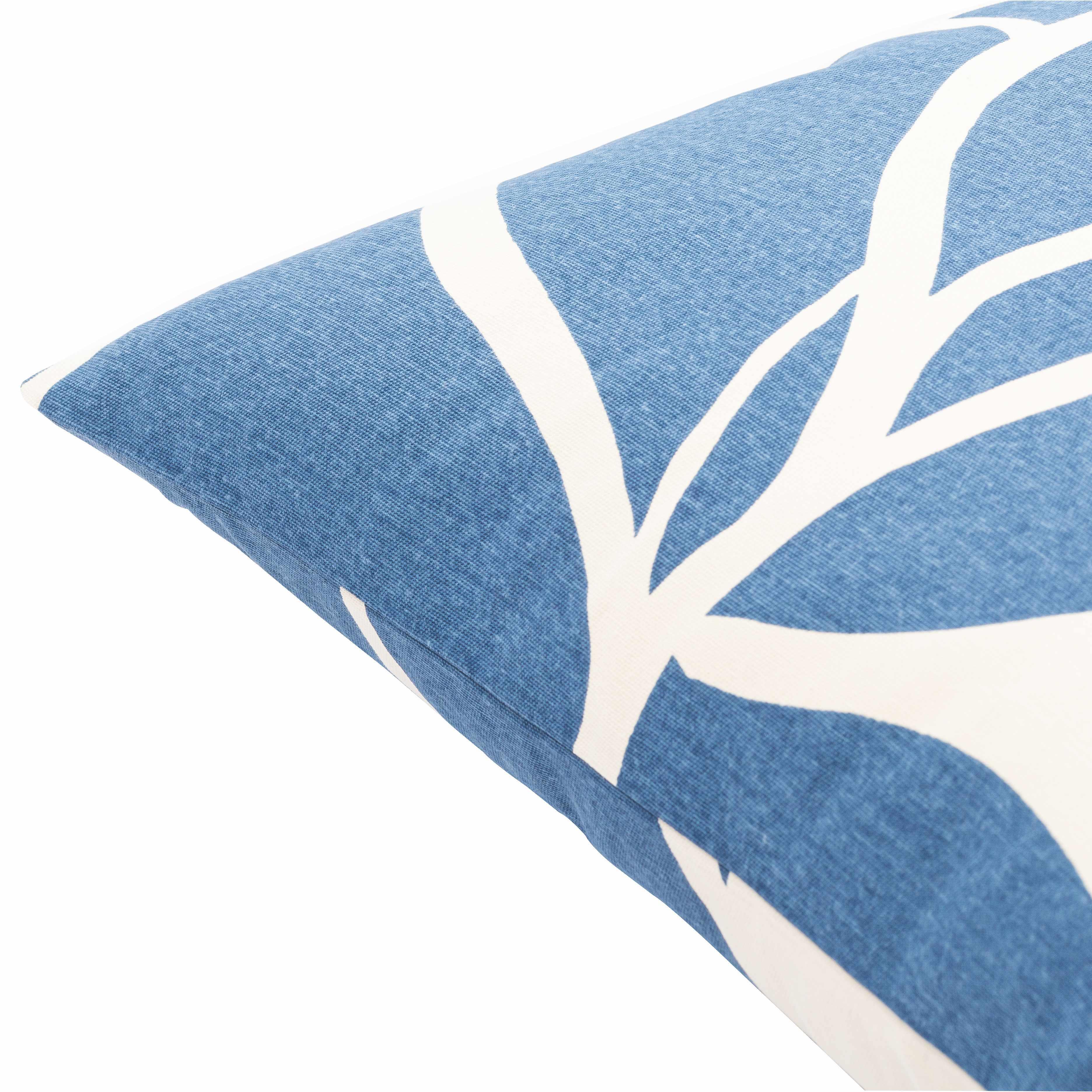 Bonnybrook Blue Leaf Pattern Accent Pillow - Clearance - PRHOMZ