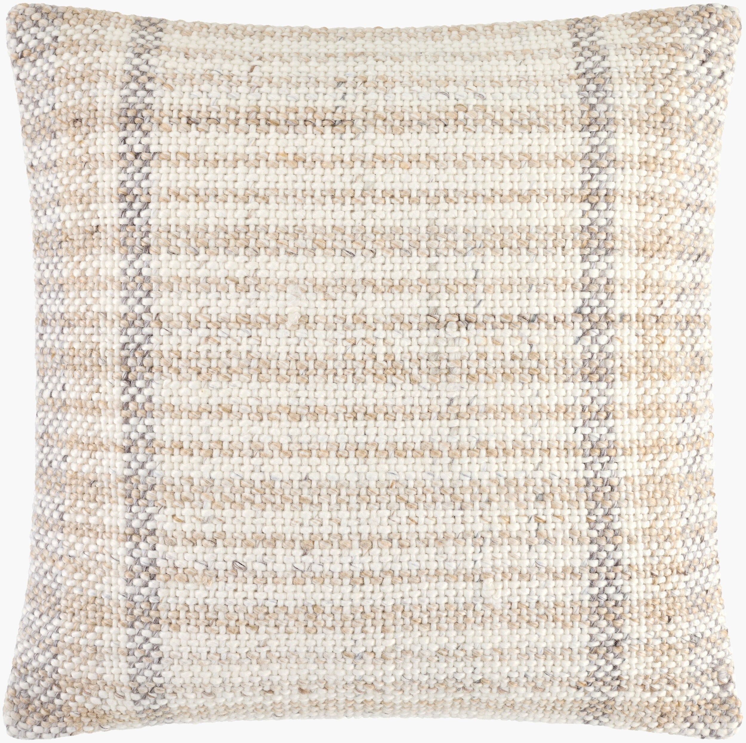 Rich Light Gray Modern Accent Pillow with cotton details for sofa bed or accent chair-0