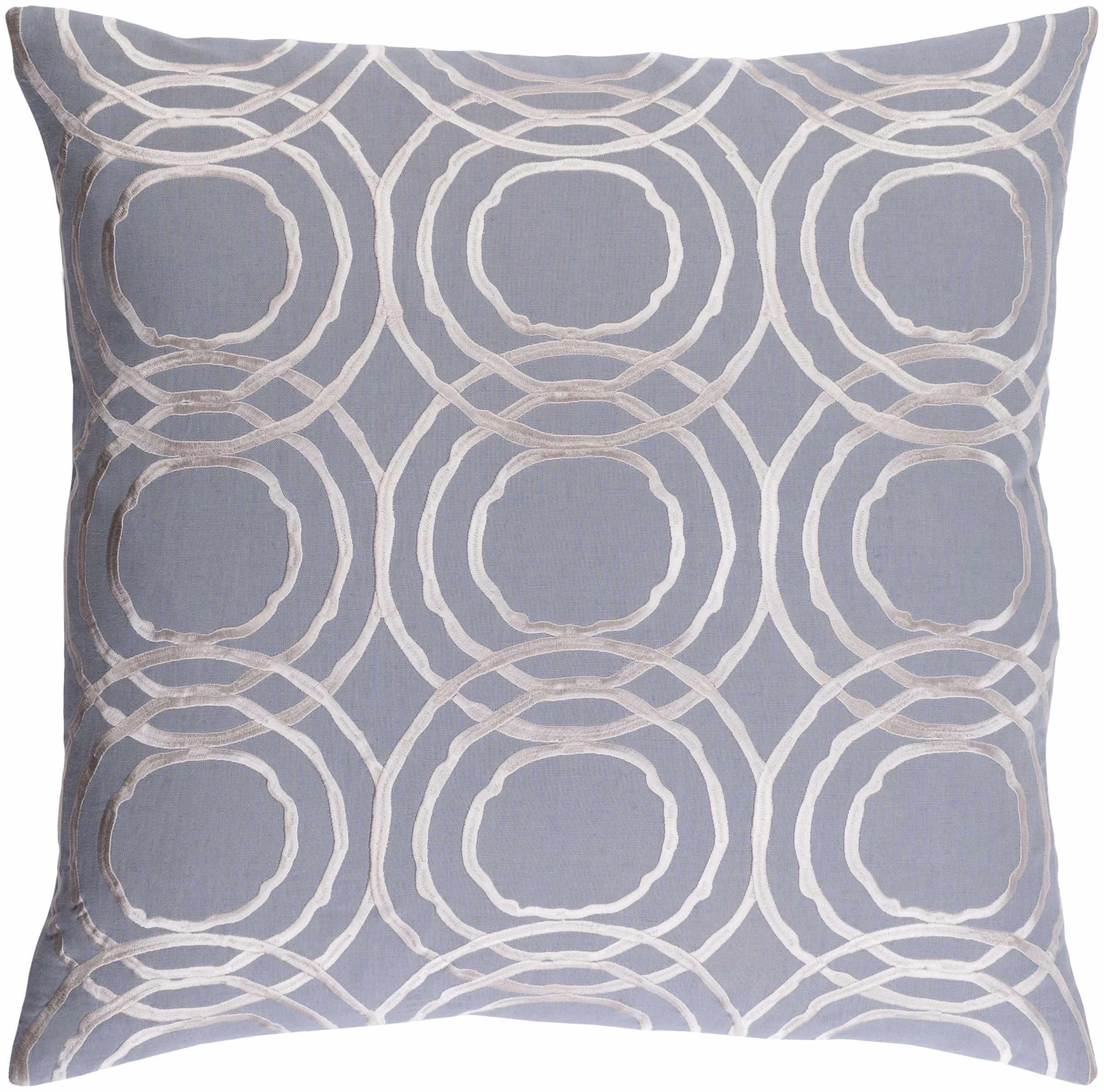 Bodedern Gray Geometric Circles Accent Pillow - Clearance - PRHOMZ