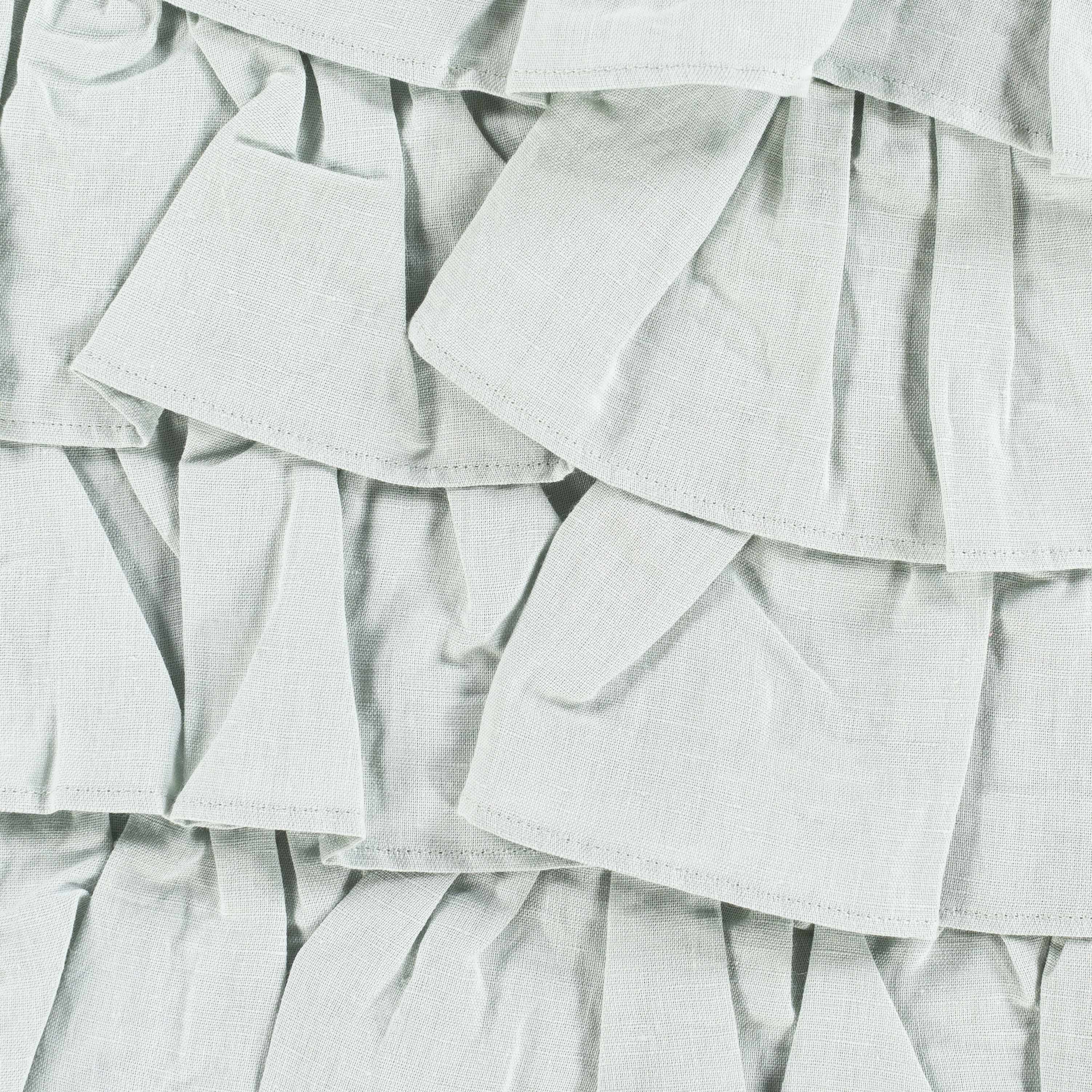 Bogata Ruffled Pale Blue Throw Pillow - Clearance-1