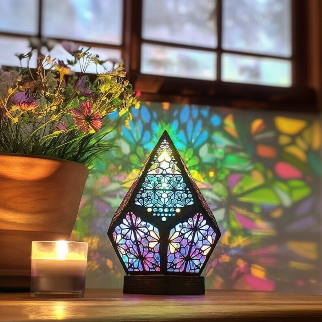 Bohemian Wooden Table Lamp-0