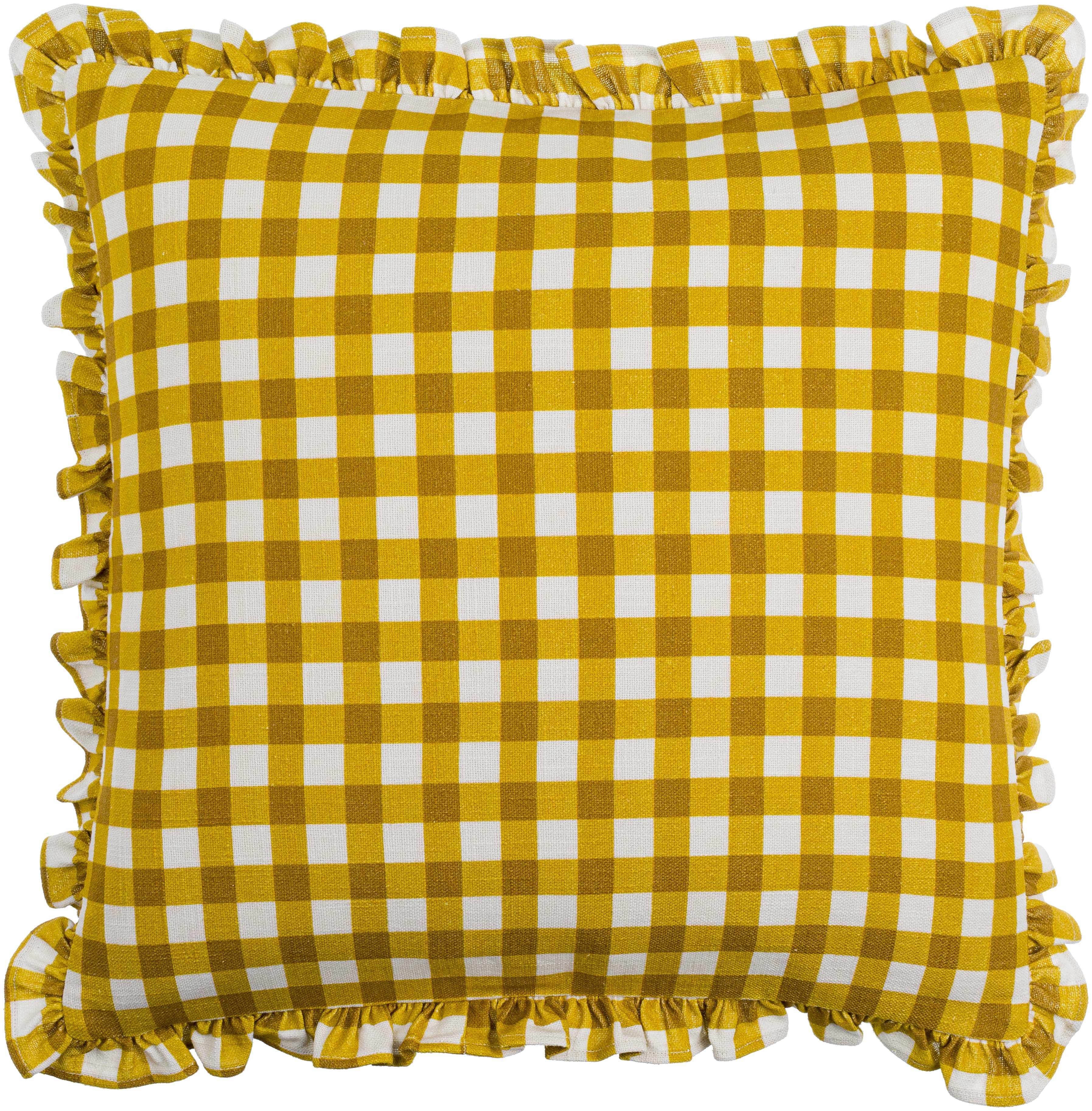 Acciai Golden Checkered Throw Pillow-0