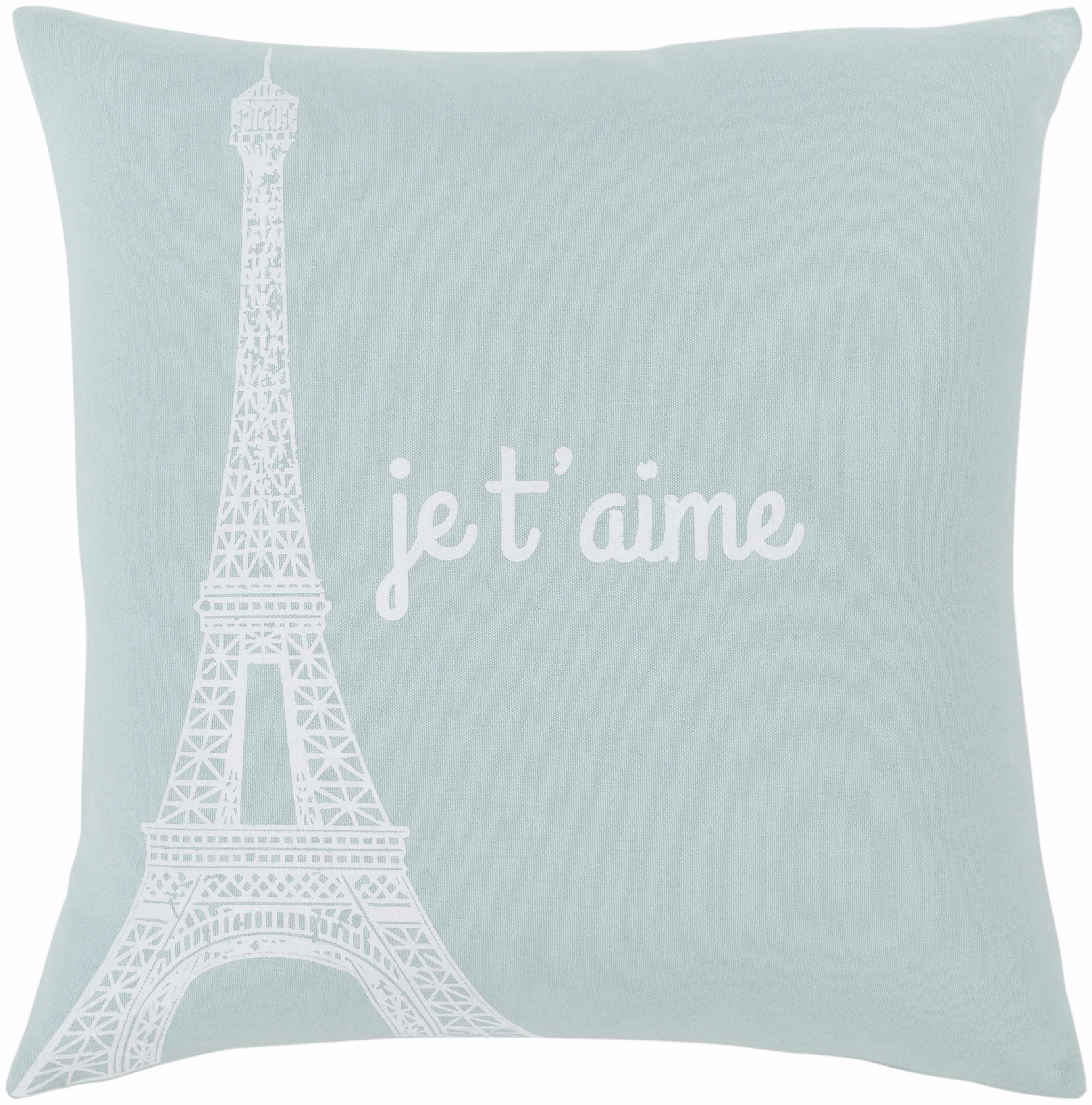 Birchrunville Jet'aime Paris Plae Blue Accent Pillow - Clearance-0