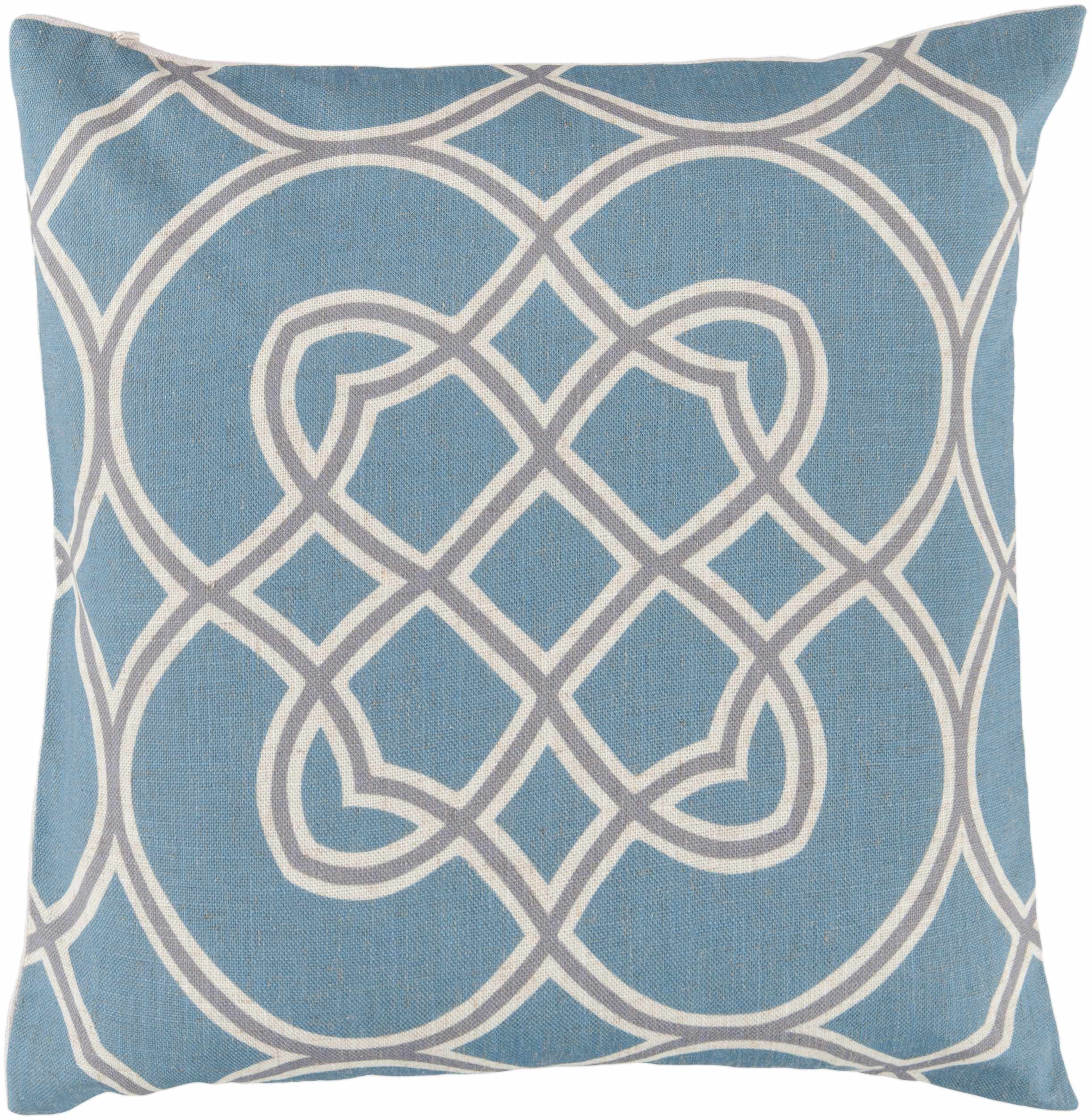 Bradfield Aqua Geometric Throw Pillow - Clearance-0