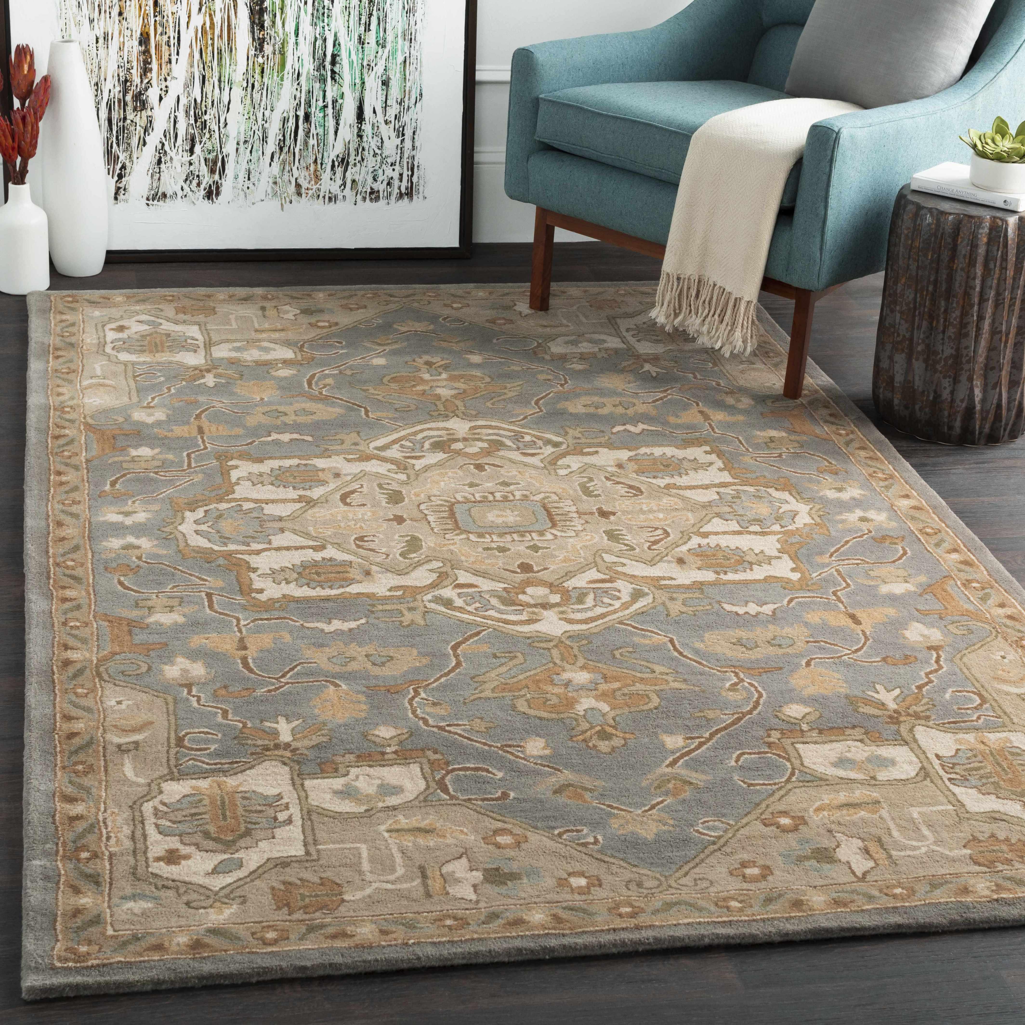 Broomfield Gray 1144 Wool Area Rug - PRHOMZ