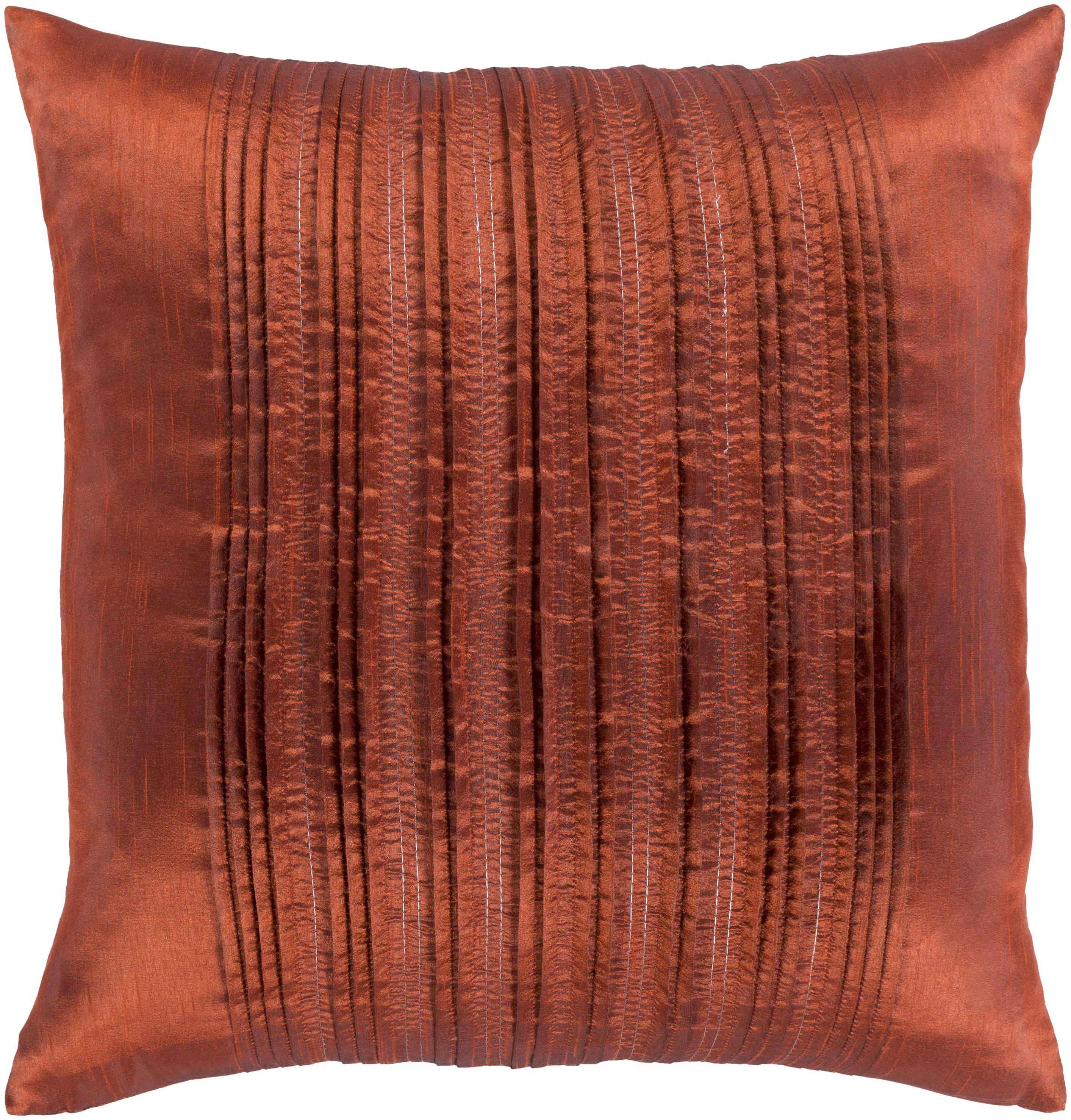 Bournemouth Rust Square Throw Pillow - PRHOMZ