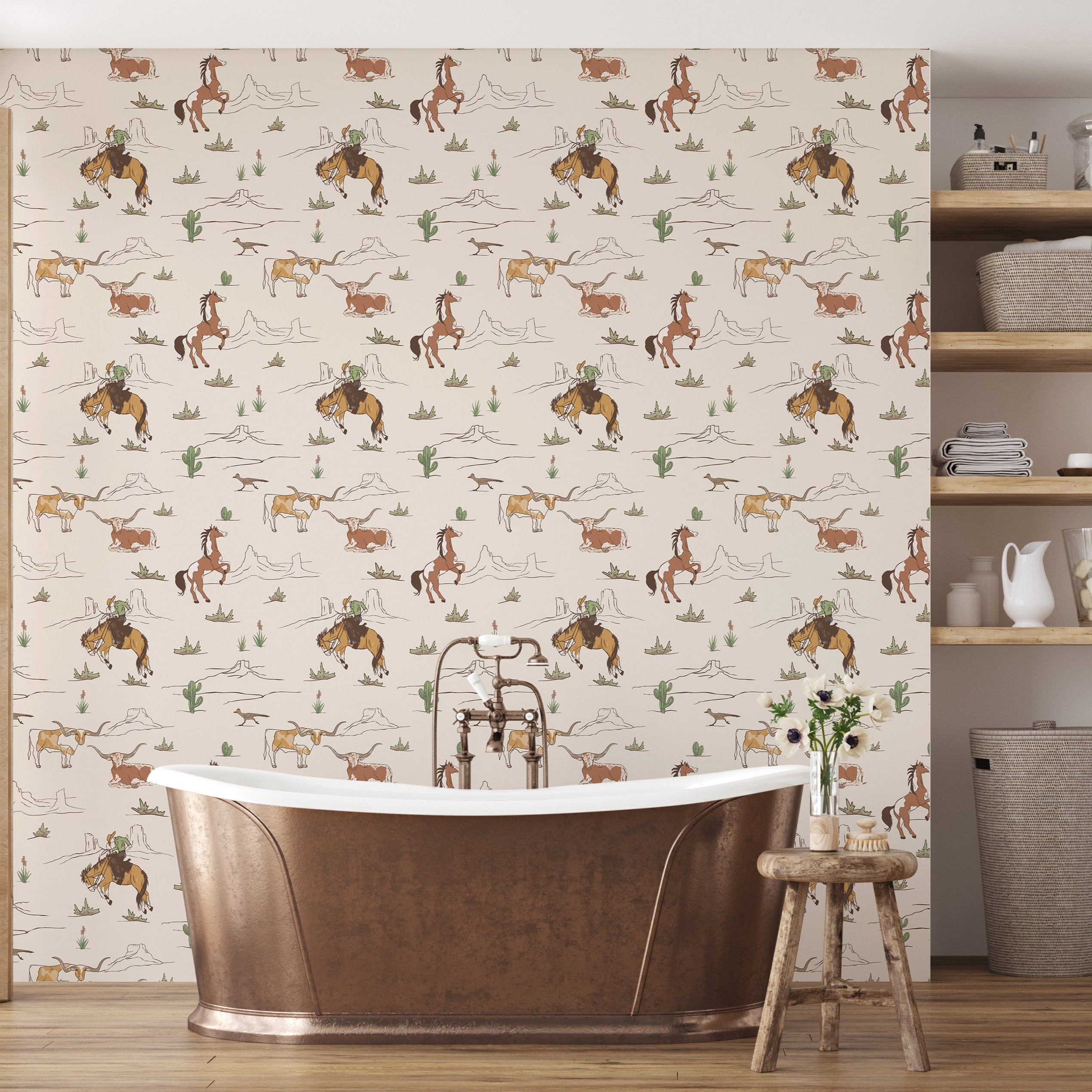 Bronc Wallpaper by LeeArt Co