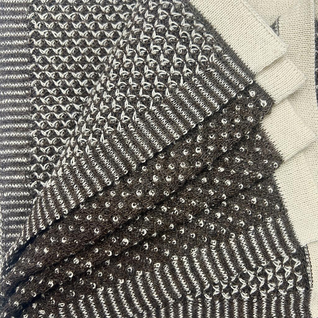 Cocoa Dot Reversible Alpaca Throw - PRHOMZ