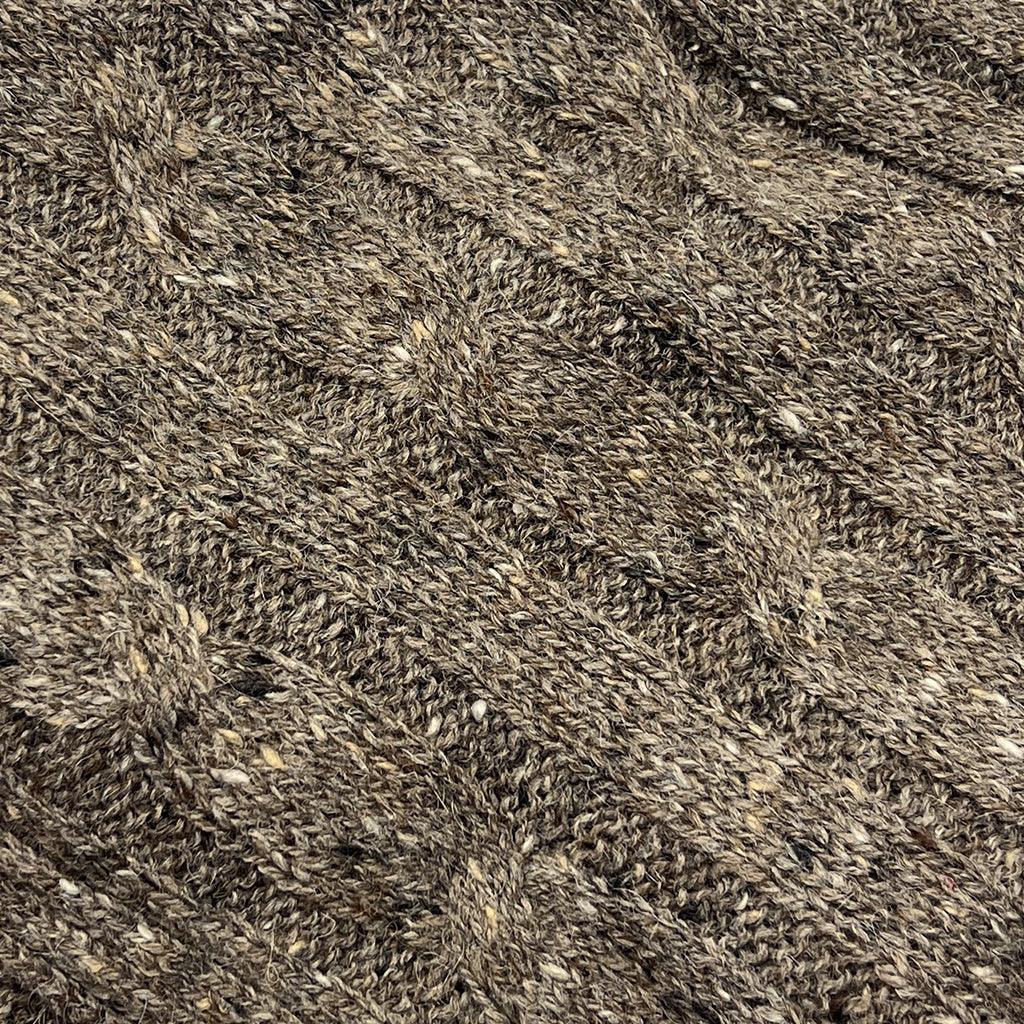 Mocha Cable Knit Alpaca Throw - PRHOMZ