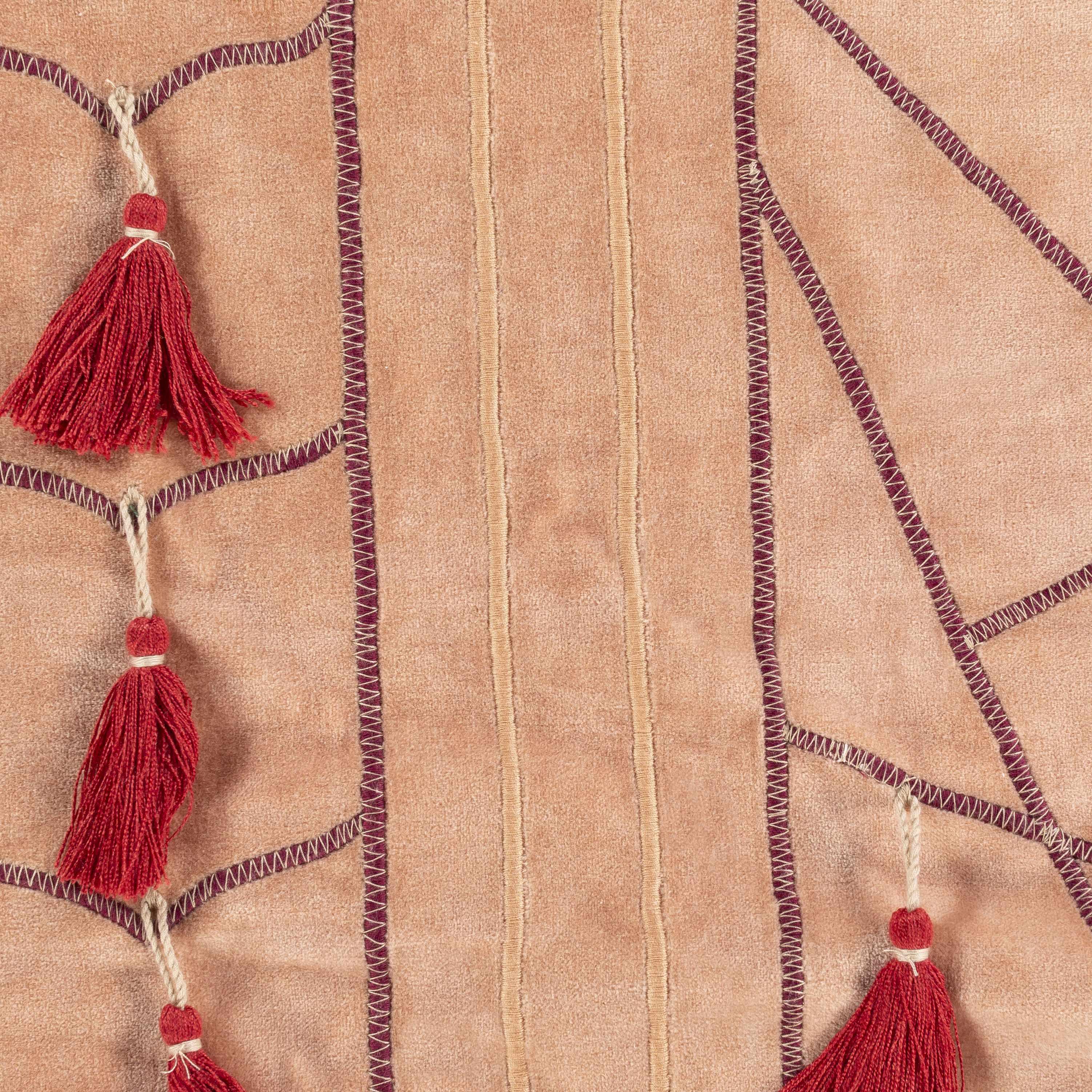 Berryton Blush Geometric Tassel Throw Pillow - Clearance - PRHOMZ