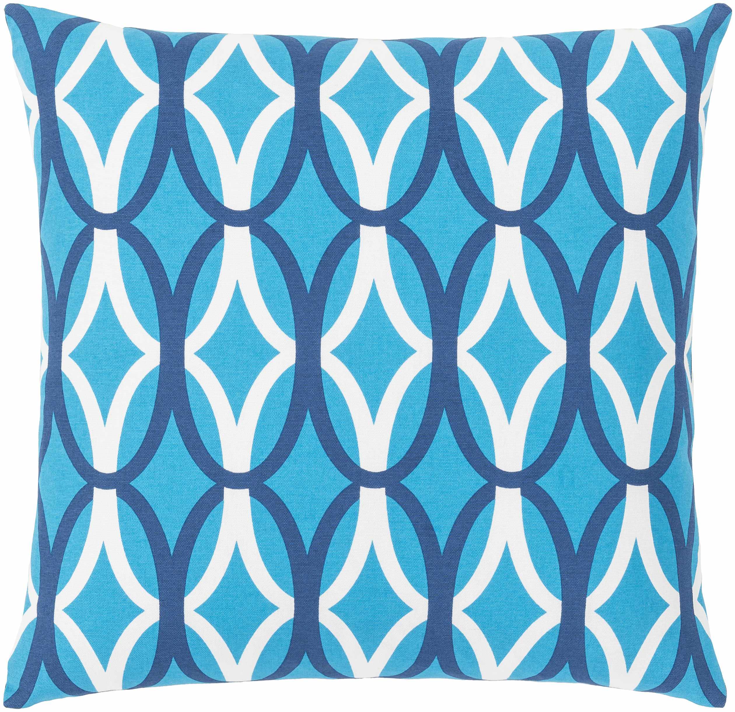 Brymbo Blue Geometric Pattern Throw Pillow - Clearance-0