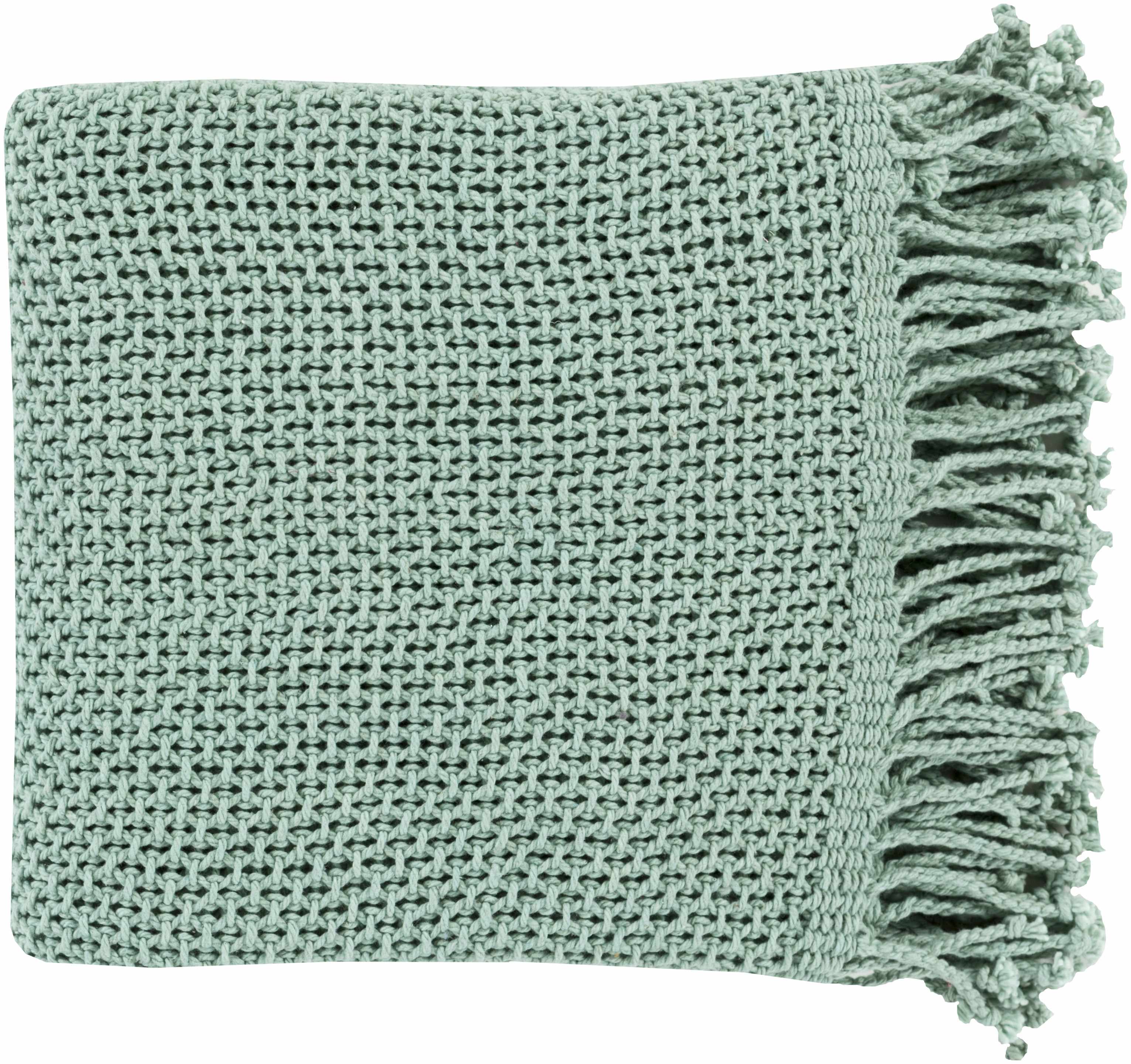 Brasnorte Knitted Throw Blanket - Aqua Green-0