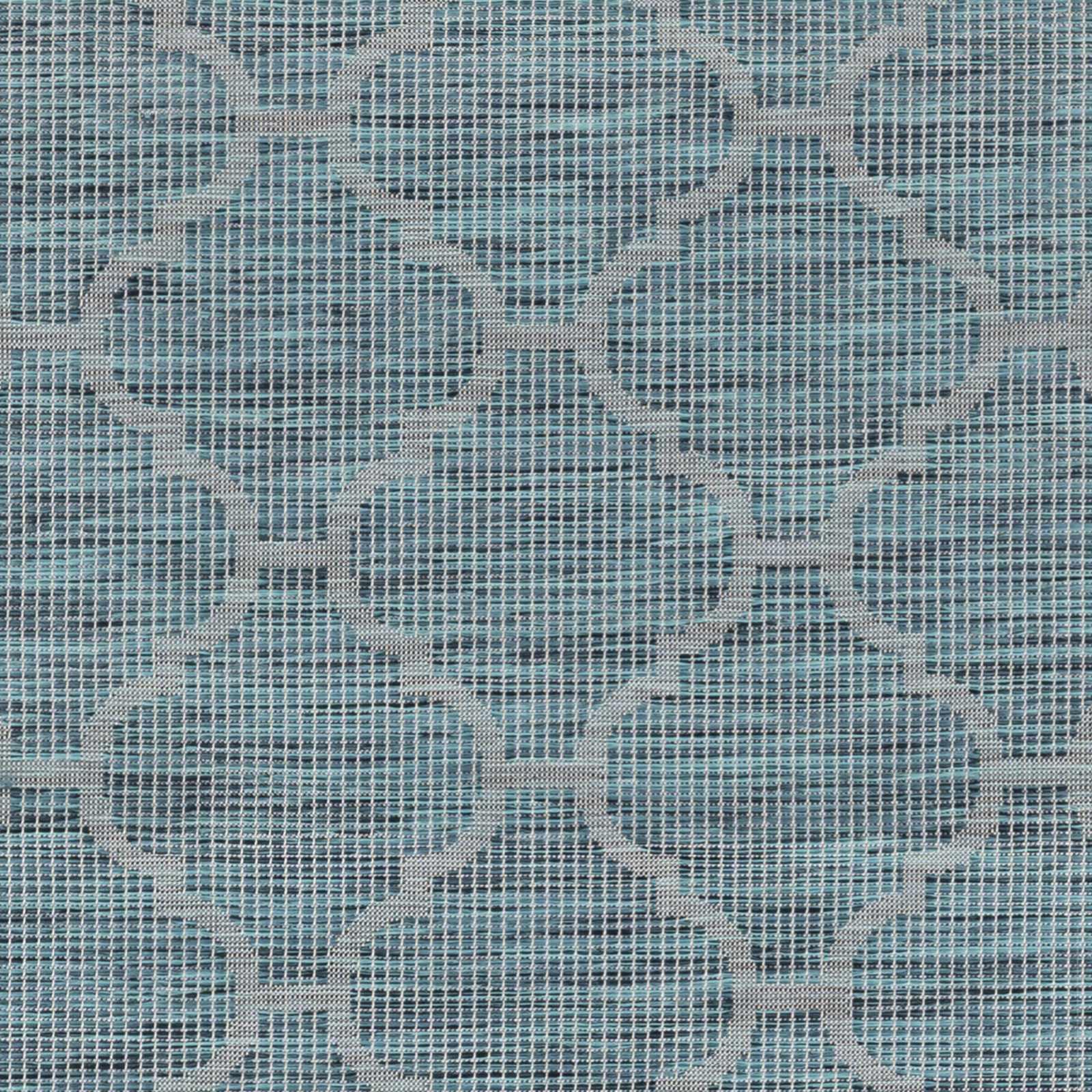 Unique Outdoor Trellis Area Rug, Teal - Clearance - PRHOMZ