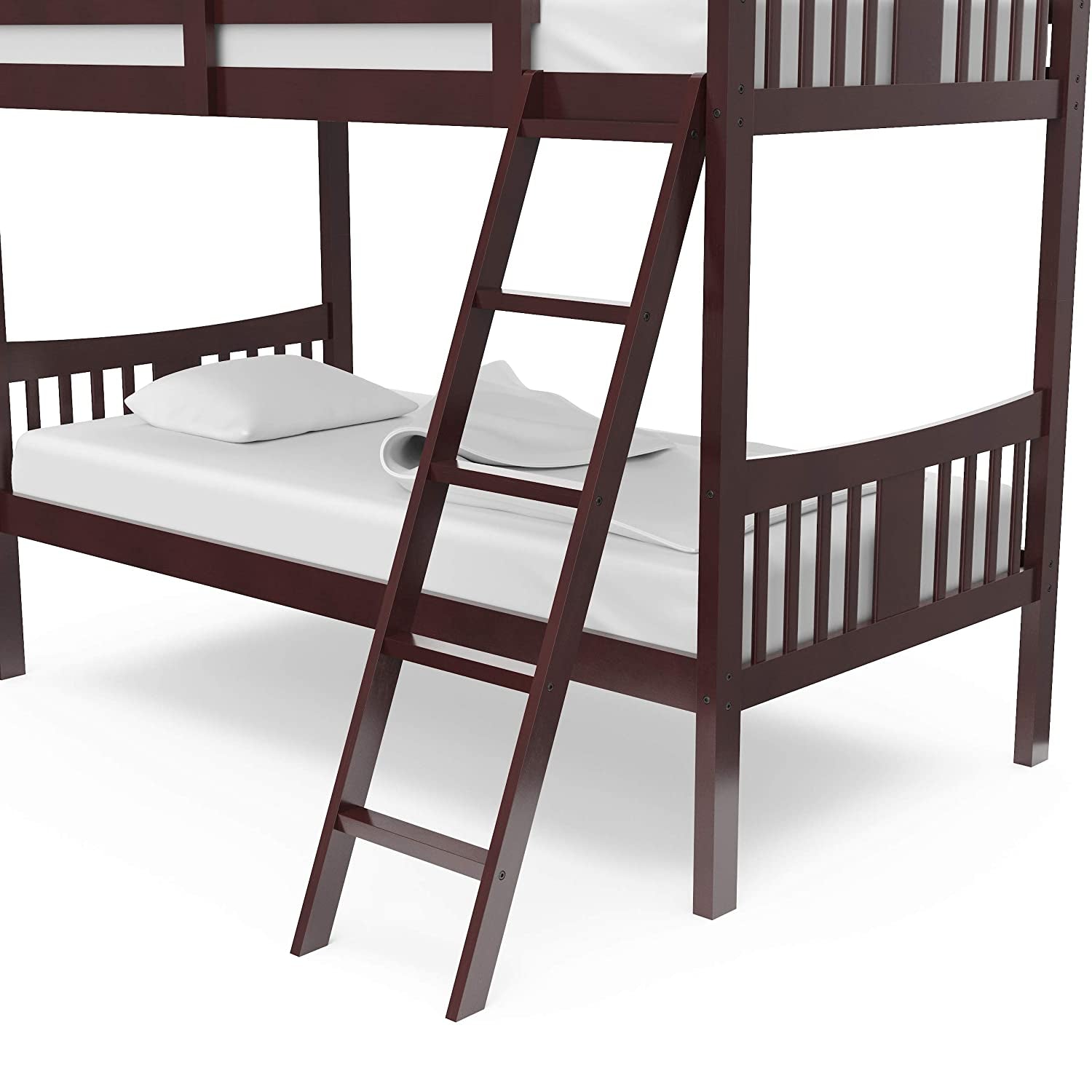 Espresso Twin Over Twin Bunk Bed GREENGUARD Gold Certified