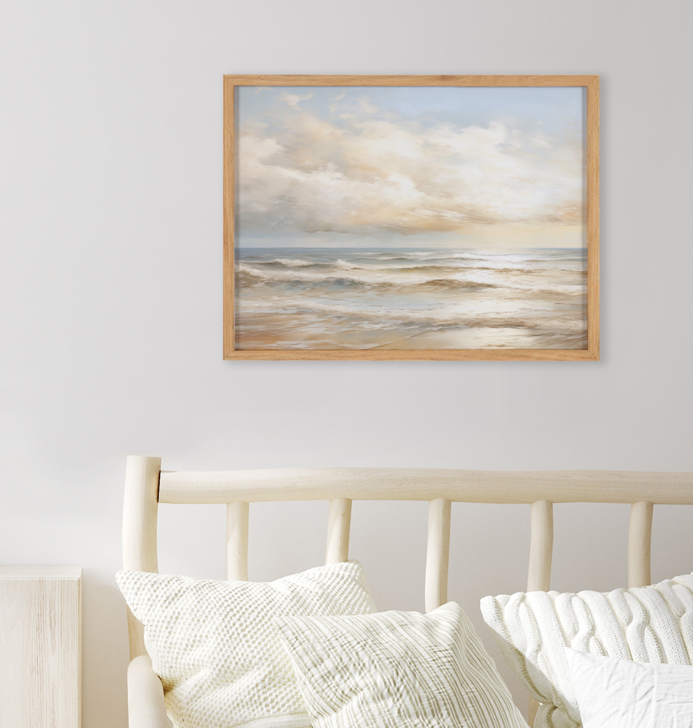 Gallery Beach Waves Sunset Cloud Landscape Print by The Creative Bunch Studio