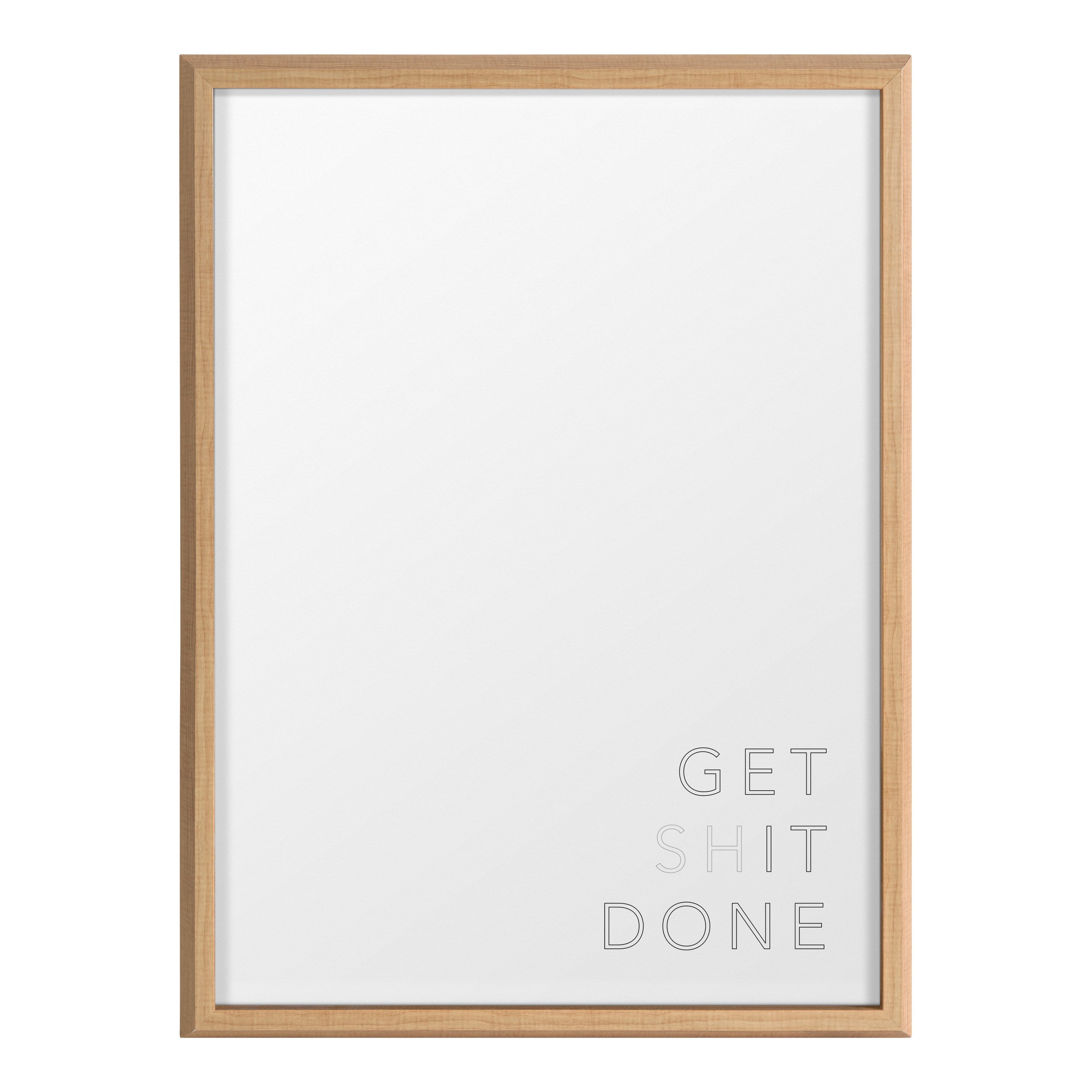 Blake Get It Done Framed Printed Glass by The Creative Bunch Studio