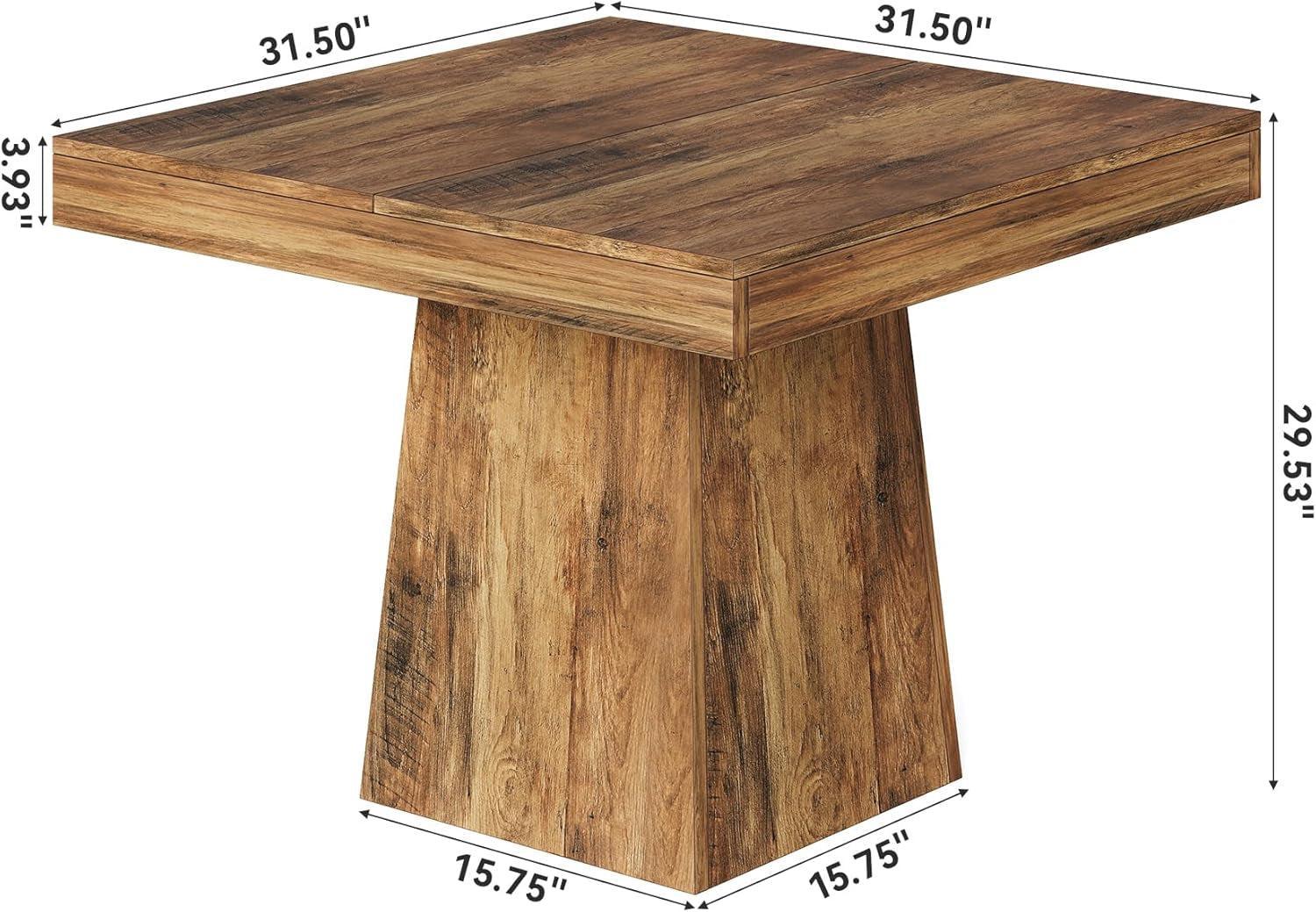 Walnut 31 5 Inch Farmhouse Dining Table For Small Spaces