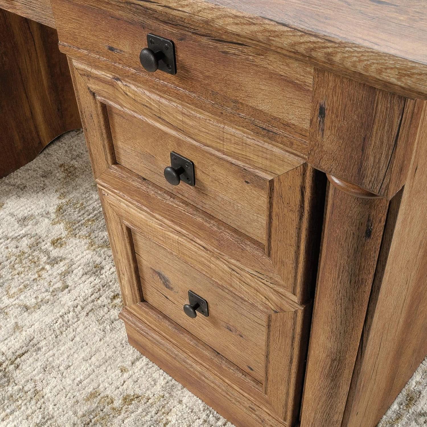 Palladia Executive Desk 65 Inch Vintage Oak Surface