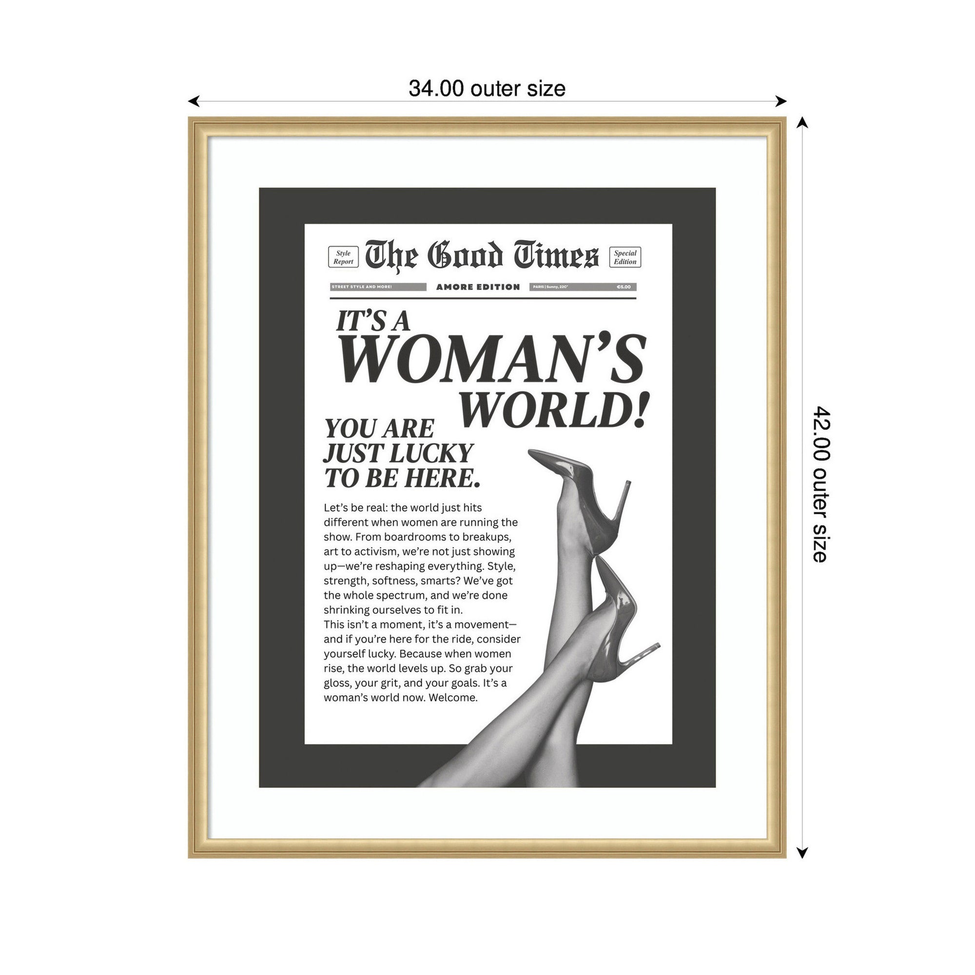 Woman's World by Honey Island Studio Framed Wall Art Print