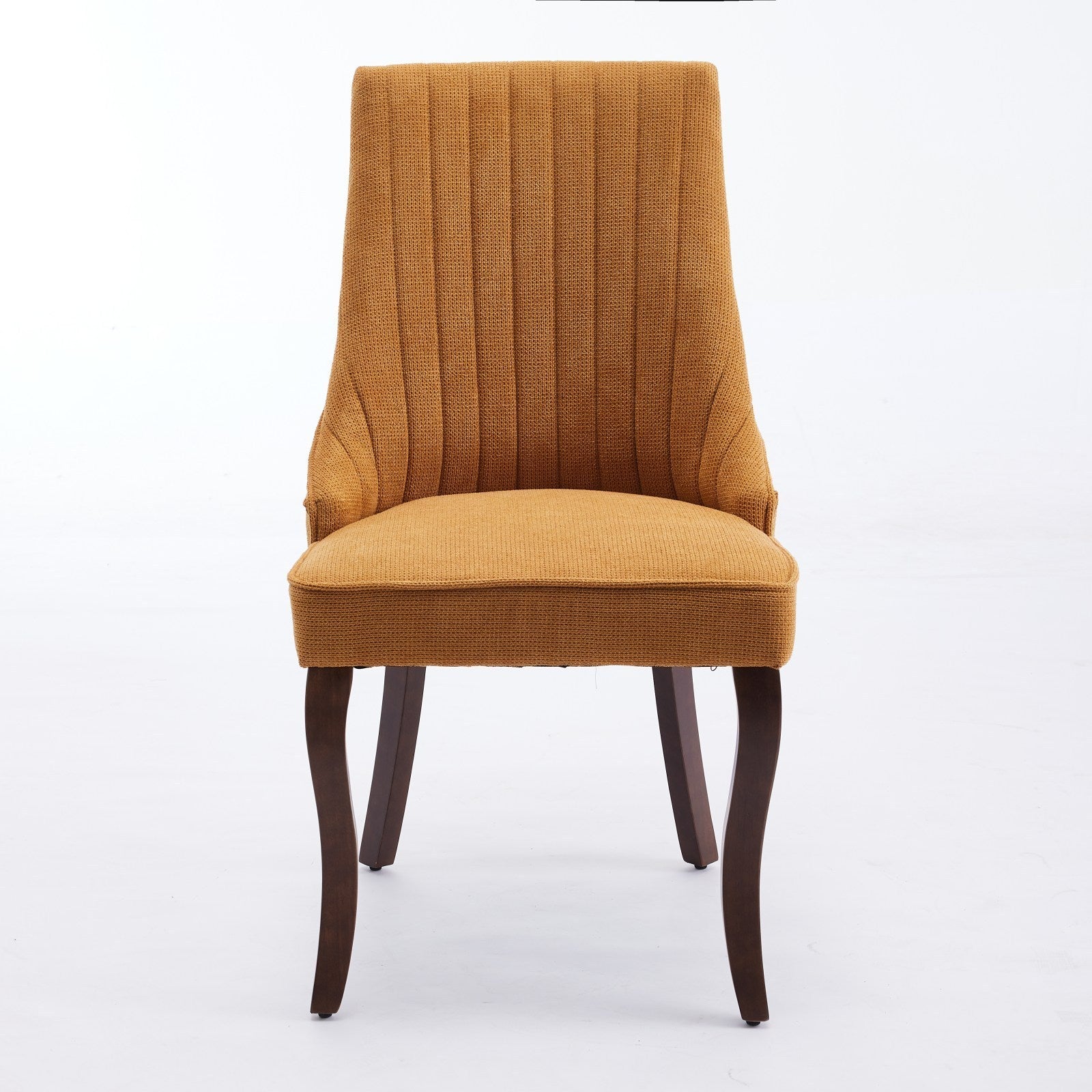 Set of 2 Rayon Cloth Flocking Linen Dining Chairs