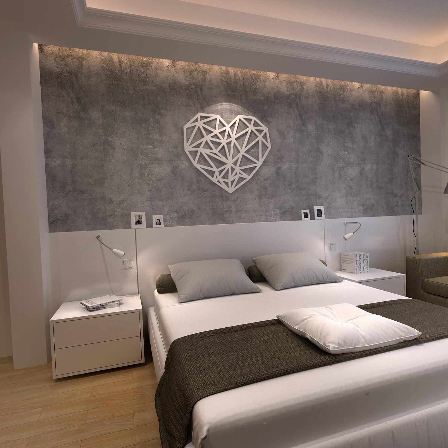 Geometric Heart 3D Wall Art - PRHOMZ