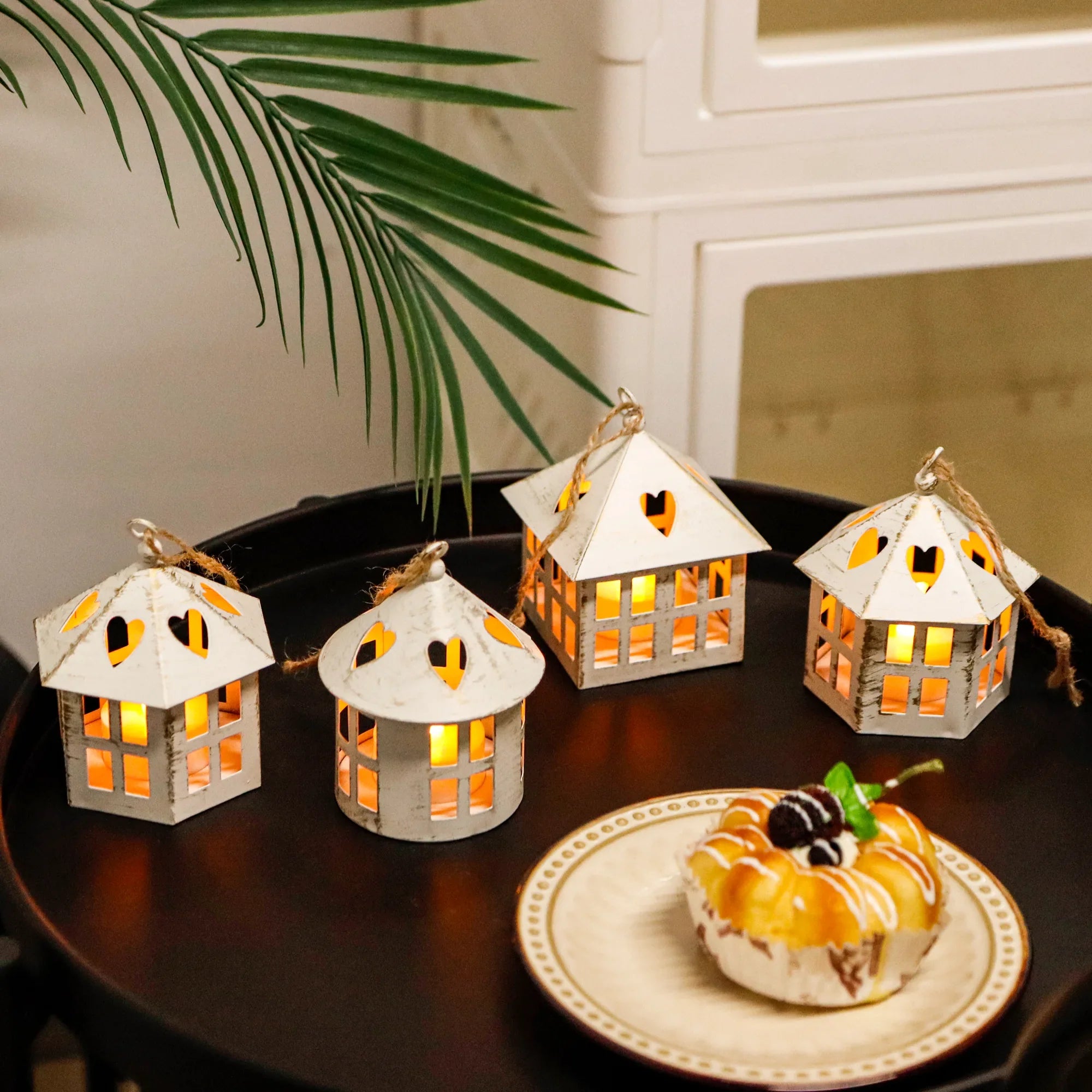 6 Pcs Small Centerpieces Candle Lanterns-3