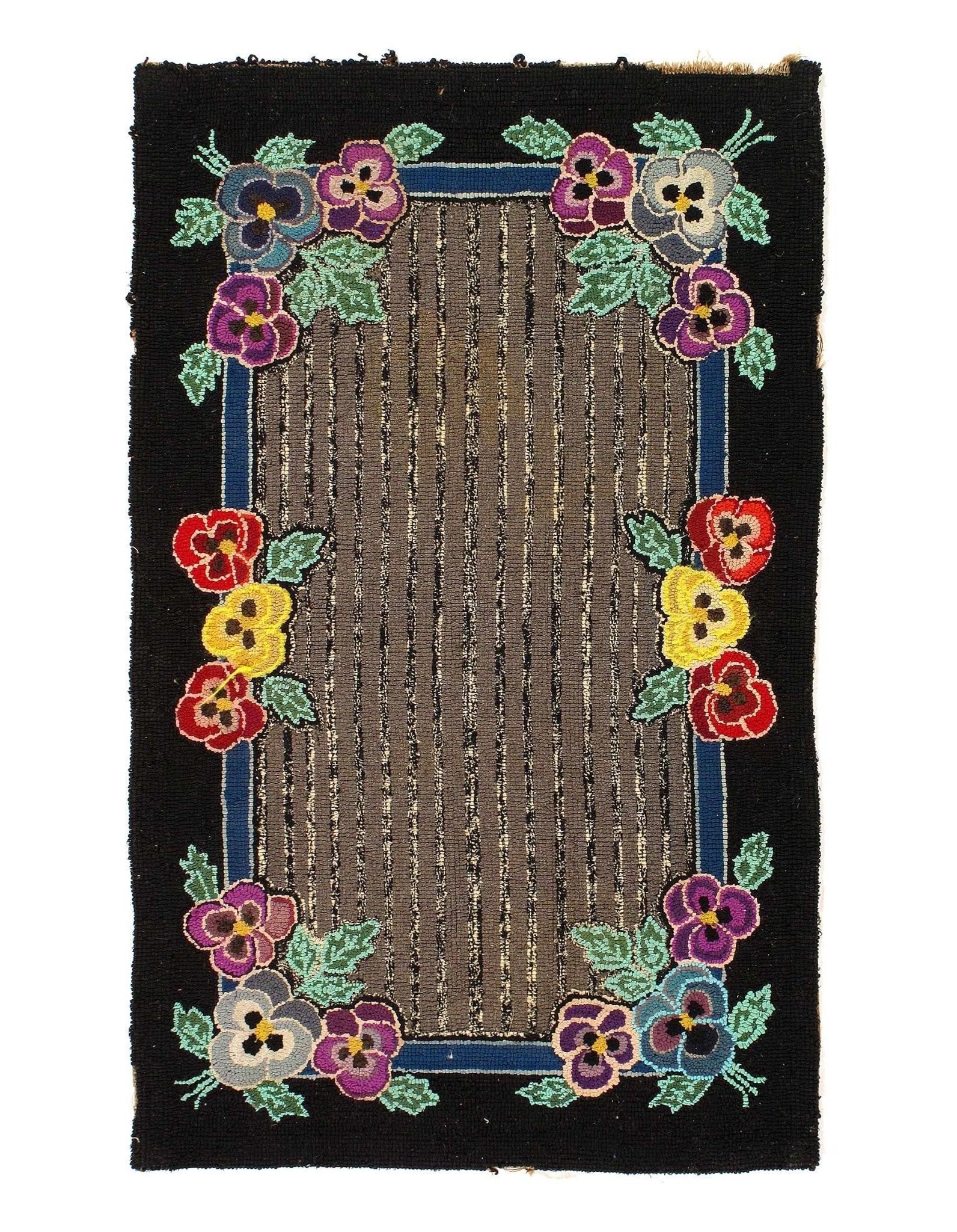 Canvello Antique American Hook Rug 2'7'' X 4'2"-0