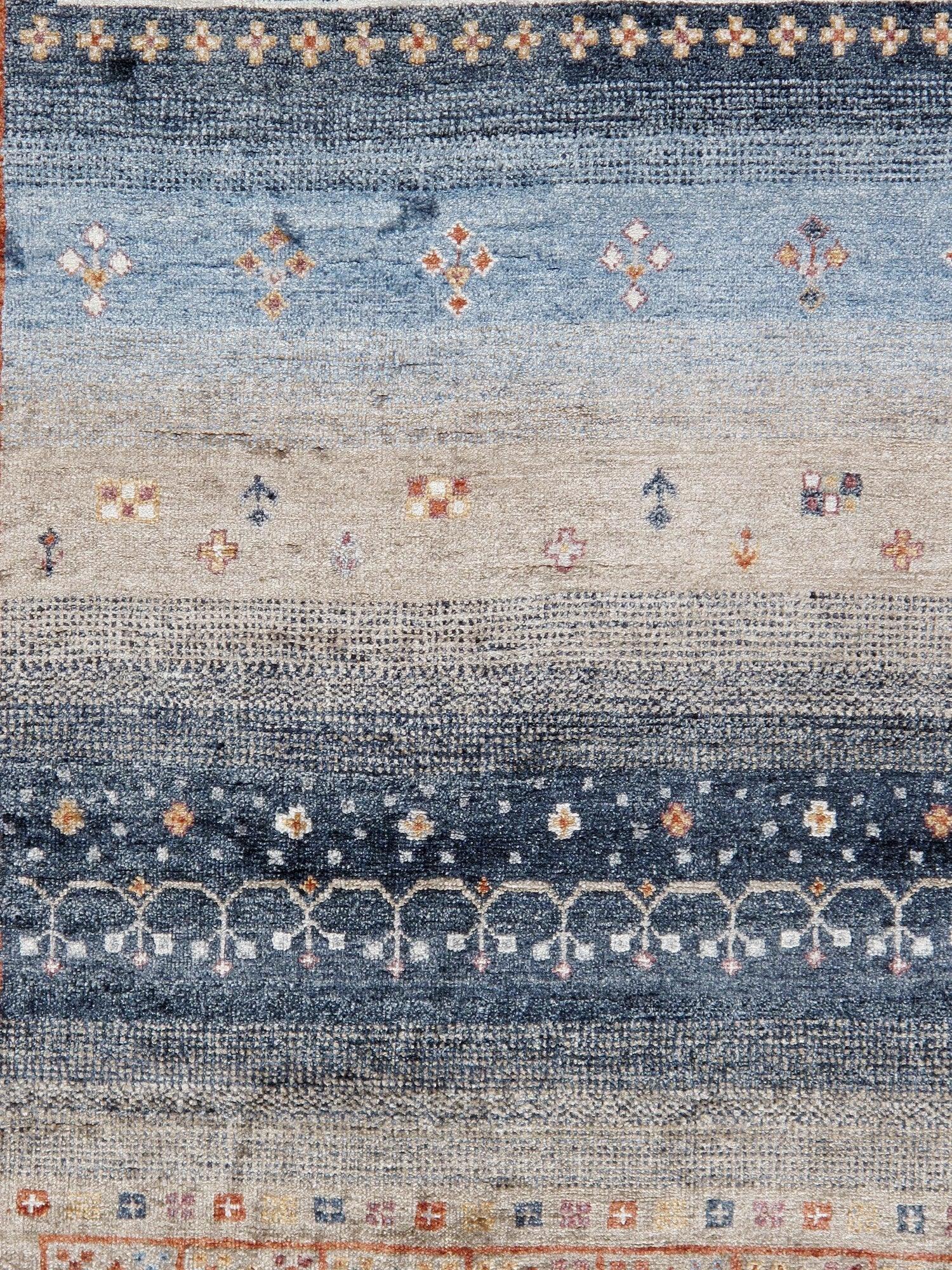 Canvello Gabbeh Hand-Knotted Silk Area Rug- 5'8" X 7'11"-1