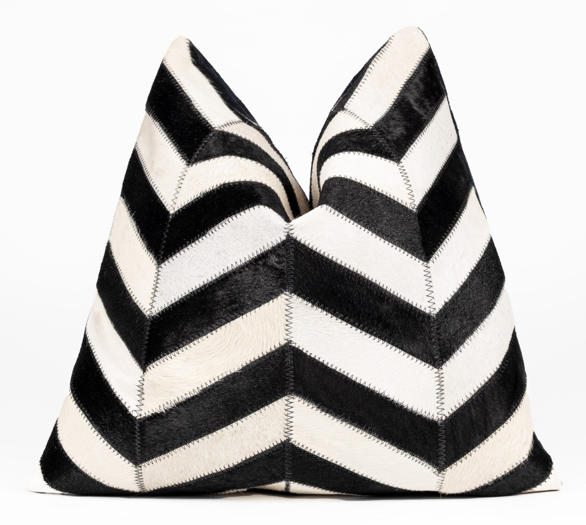 Canvello Genuine Cowhide Leather Decorative Throw Pillows - Handmade Patchwork Boho Accent Pillows For Sofa, Couch, Bed, Chair - Western Southwestern Farmhouse Pillow Covers With Feather Down Insert Included-3