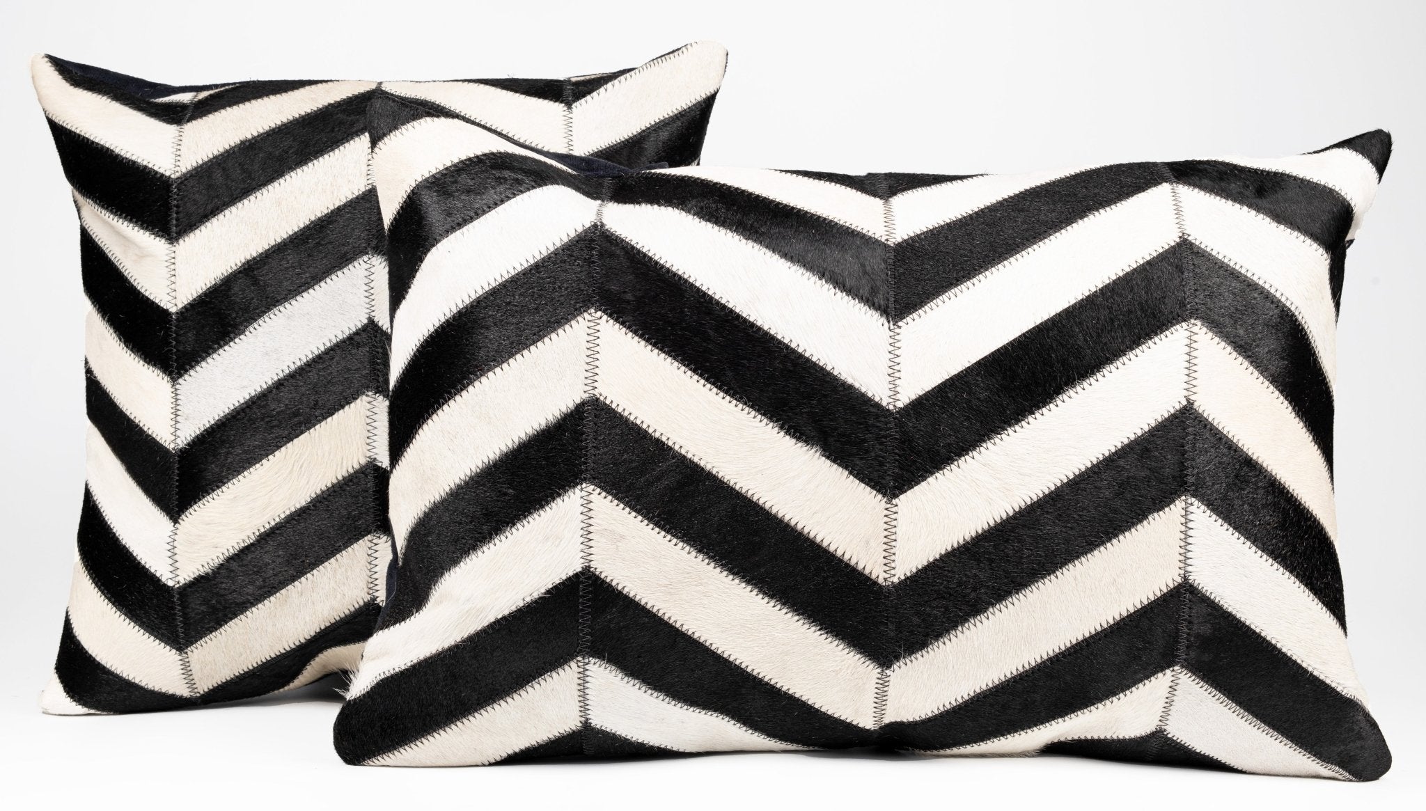 Canvello Genuine Cowhide Leather Decorative Throw Pillows - Handmade Patchwork Boho Accent Pillows For Sofa, Couch, Bed, Chair - Western Southwestern Farmhouse Pillow Covers With Feather Down Insert Included-0