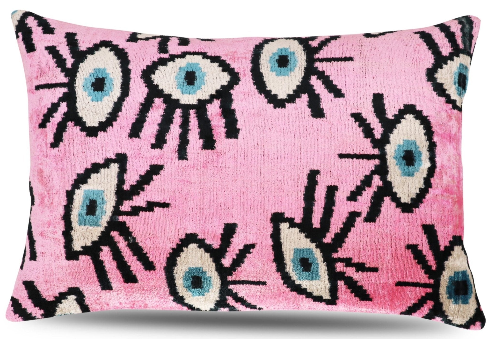 Canvello Luxury Pink Evil Eye Pillow for Couch| 16 x 24 in (40 x 60 cm)-0